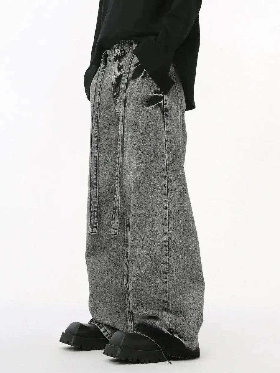 Japanese Brand Retro straight high street color blocked jeans Size US 32 / EU 48 - 4 Thumbnail
