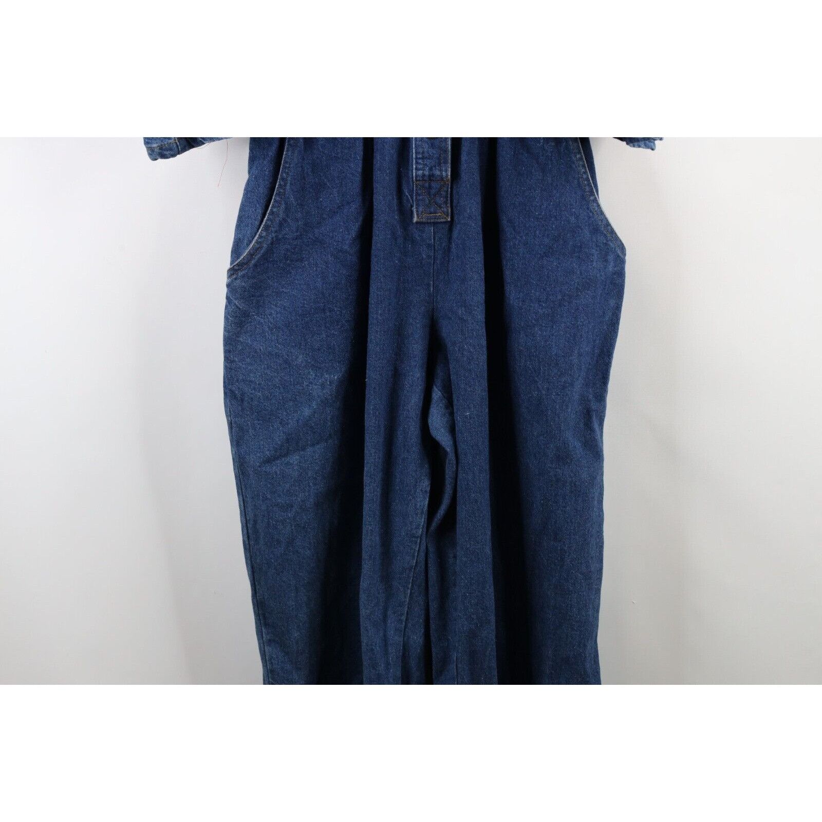 Vintage Vintage 70s 80s Streetwear Distressed Denim Jean Jumpsuit Size L / US 10 / IT 46 - 4 Thumbnail