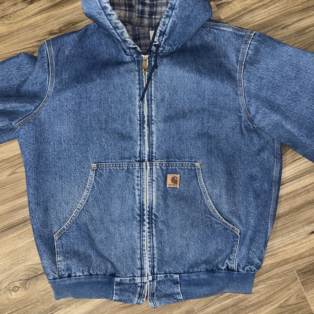 Men's J139 DST Jacket Denim Hooded Jean Blanket