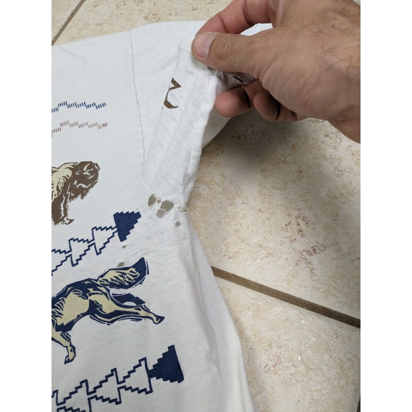 Other Vtg 90s Alaska Animals All Over Print XL Ken Drewke Thrashed Size US XL / EU 56 / 4 - 5 Thumbnail
