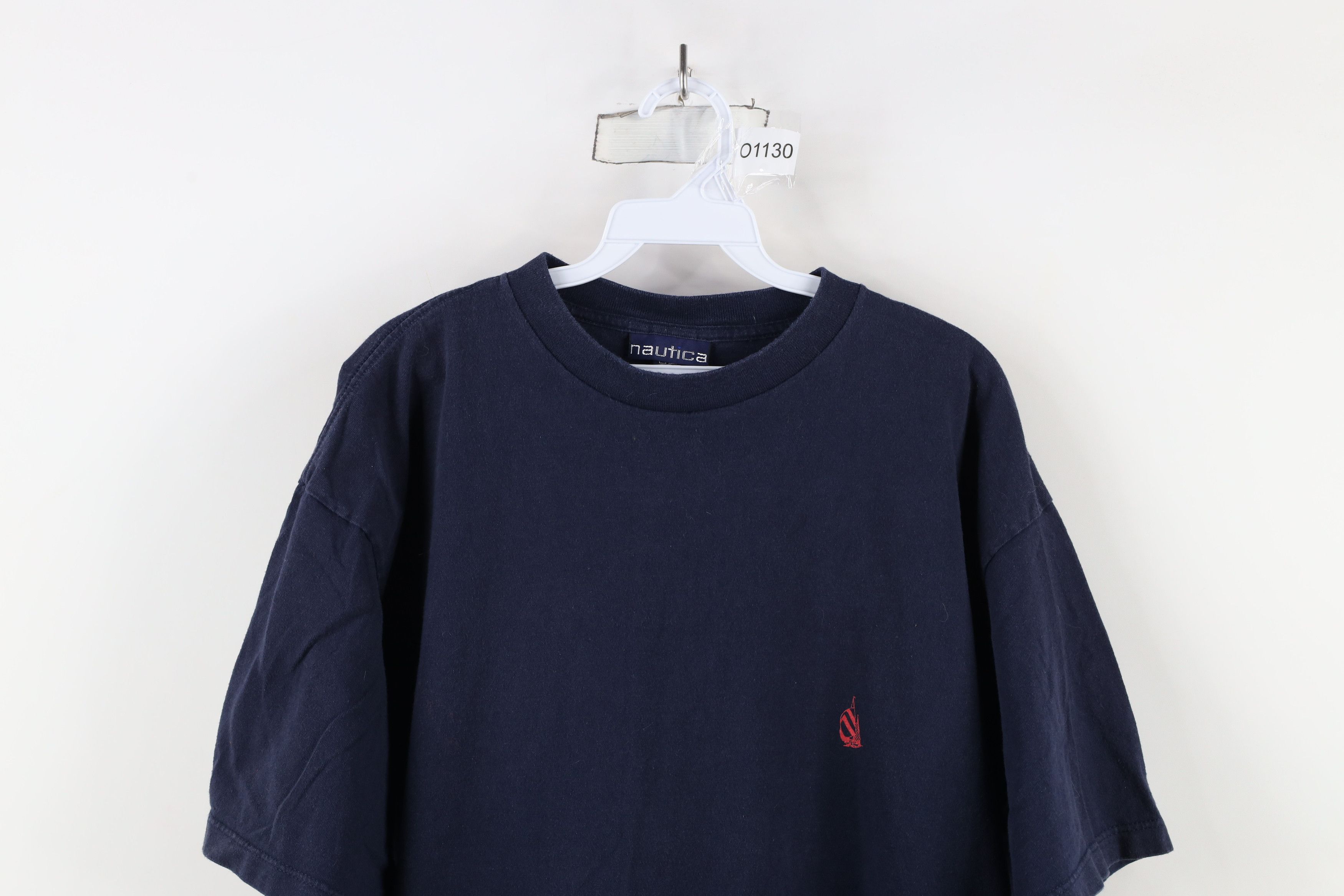 Nautica × Vintage Vintage 90s Nautica Short Sleeve T-Shirt Blue Cotton USA Size US XL / EU 56 / 4 - 2 Thumbnail
