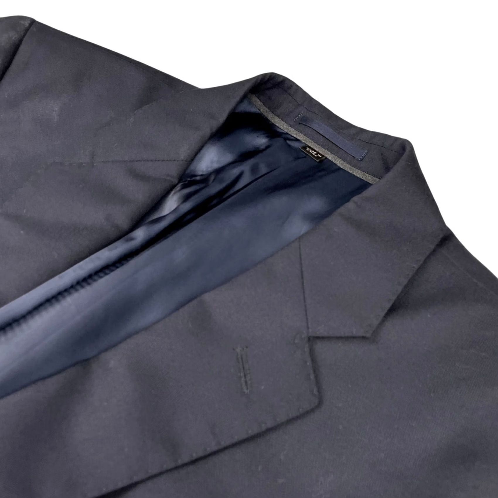 J.Crew J.CREW x Loro Piana Men’s Ludlow Blazer Navy 100% Wool Slim Fit 2-Button Long Jacket 42L Mens Size 42R - 2 Thumbnail