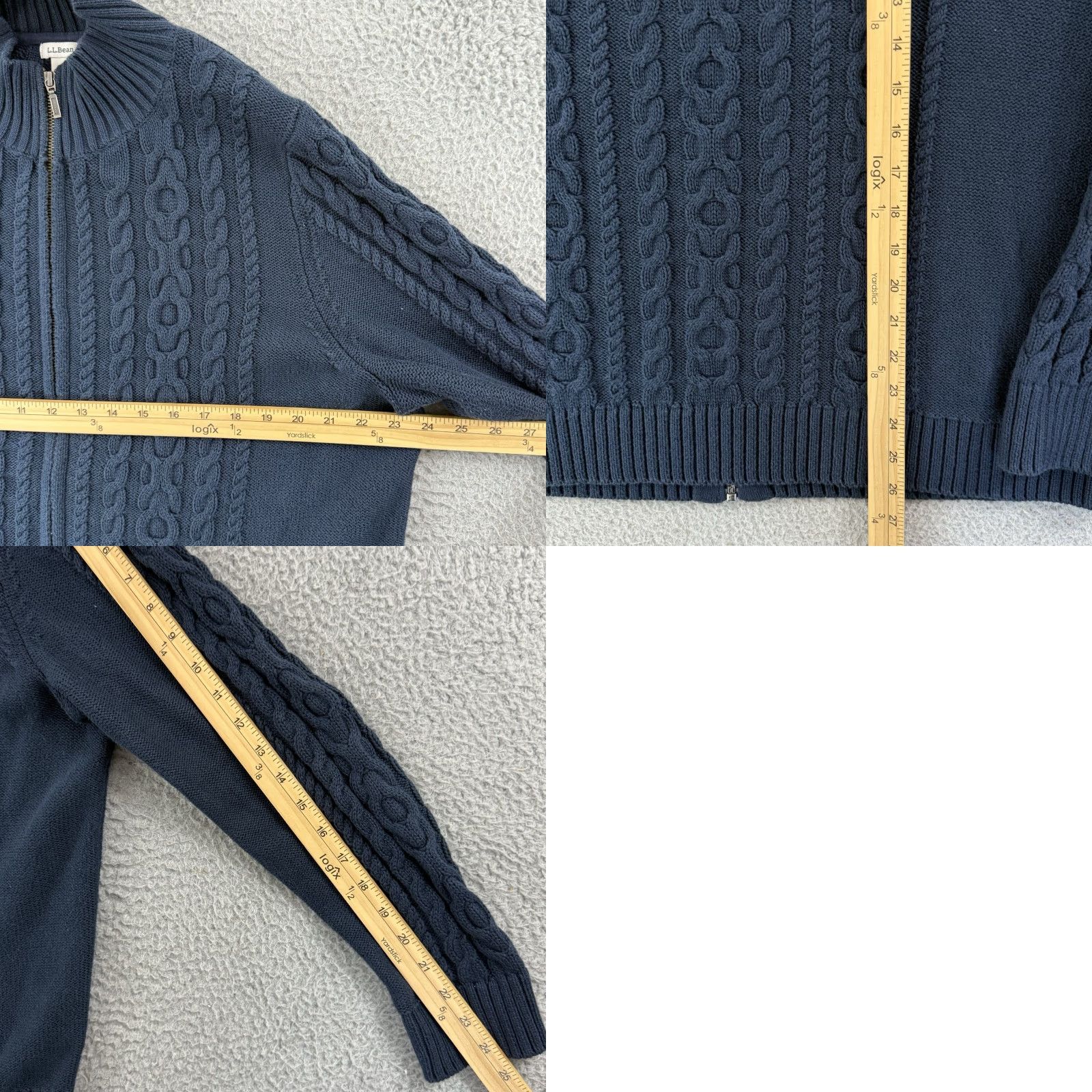 Vintage VINTAGE LL Bean Sweater Womens 1X Blue Full Zip Long Sleeve Cable Knit Cardigan Outdoor Size XL / US 12-14 / IT 48-50 - 8 Thumbnail