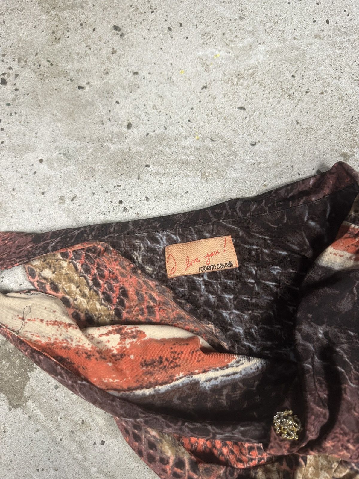 Roberto Cavalli 2000s Roberto Cavalli I Love You Red Snake Print Maxi Dress Size M / US 6-8 / IT 42-44 - 13 Thumbnail