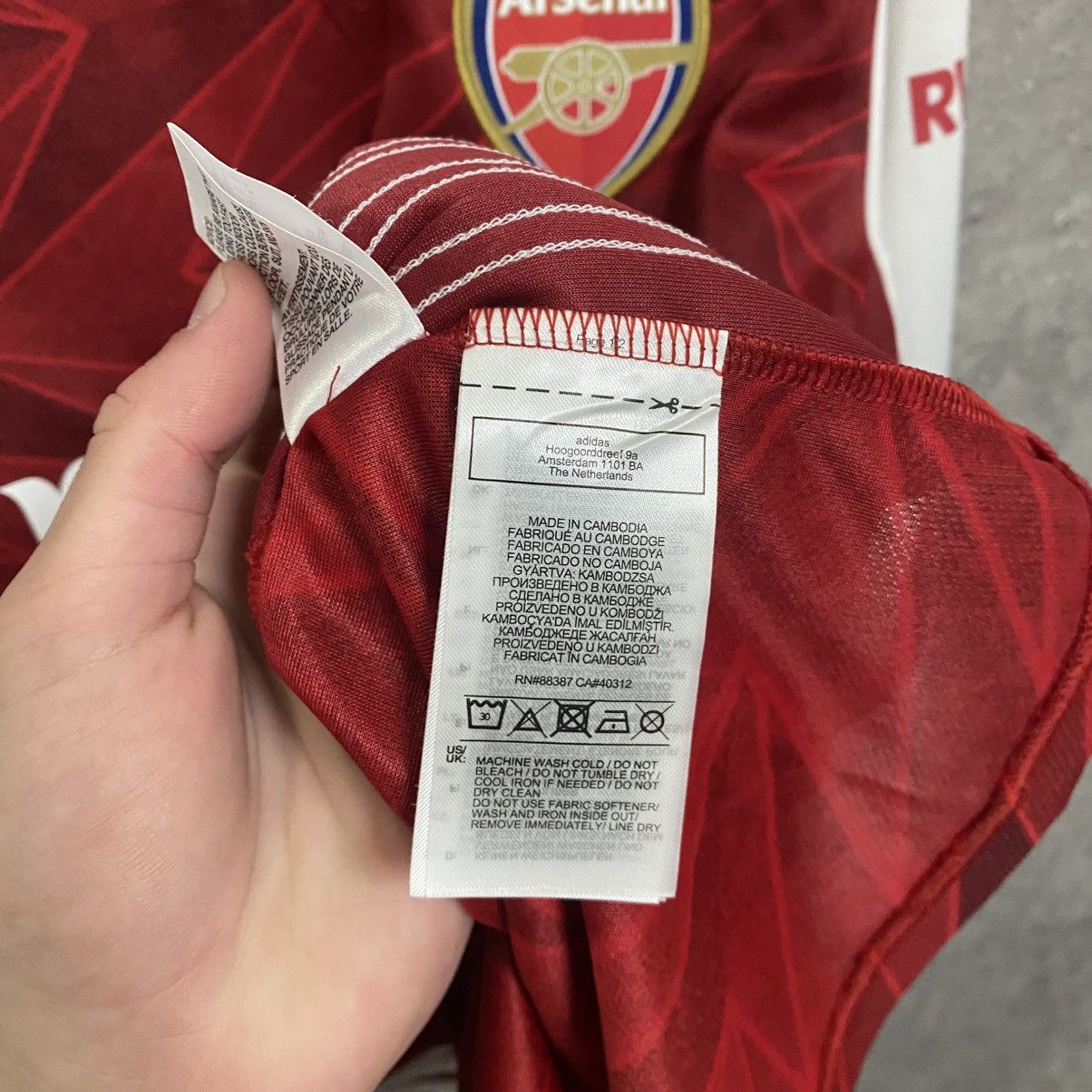 Adidas Arsenal London 2020 Home Football Long Sleeve Soccer Jersey Size US M / EU 48-50 / 2 - 15 Thumbnail