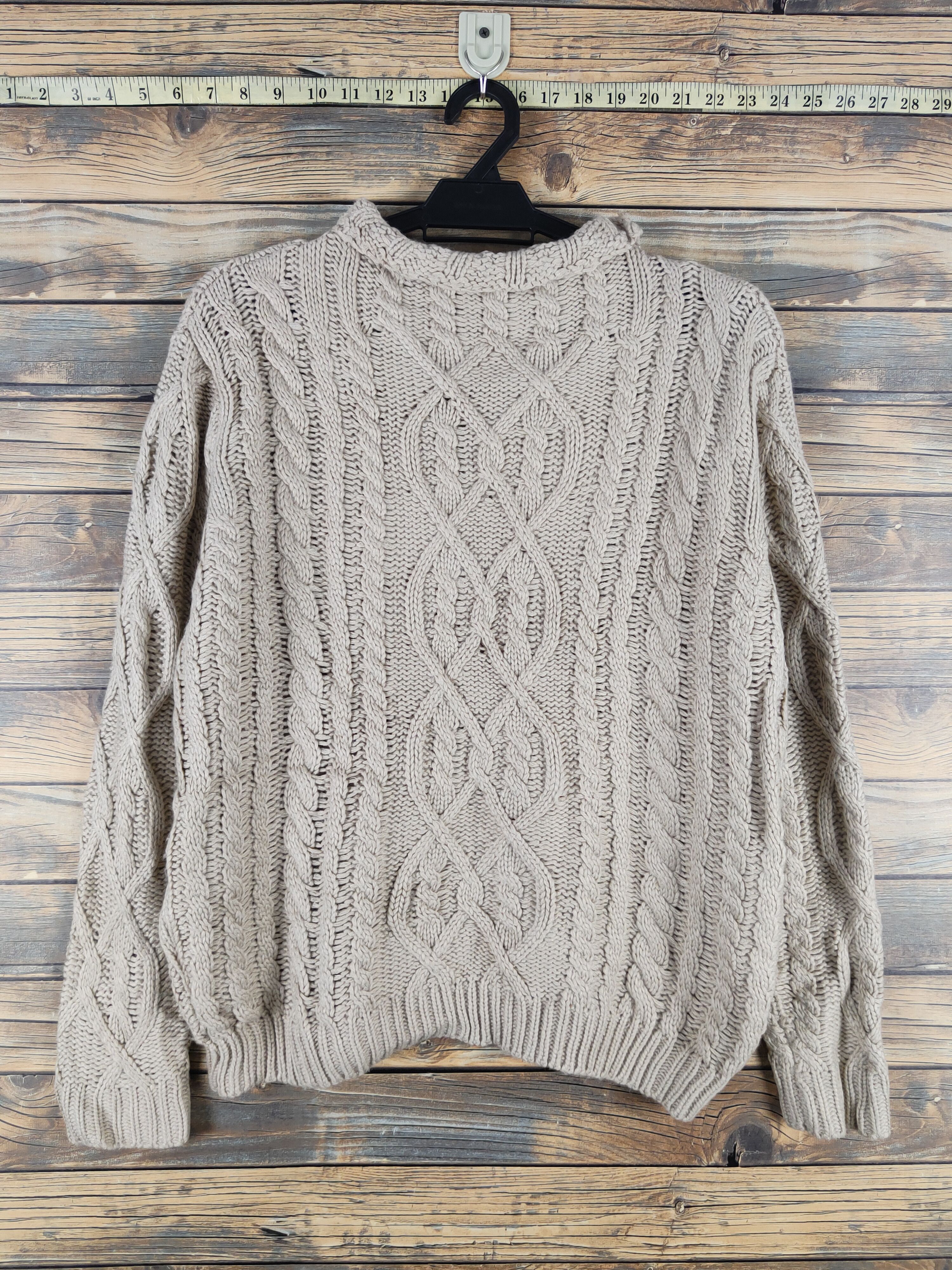 Vintage Japan vintage cable aran isle Knitwear Sweatshirts #W1470 Size US M / EU 48-50 / 2 - 7 Thumbnail