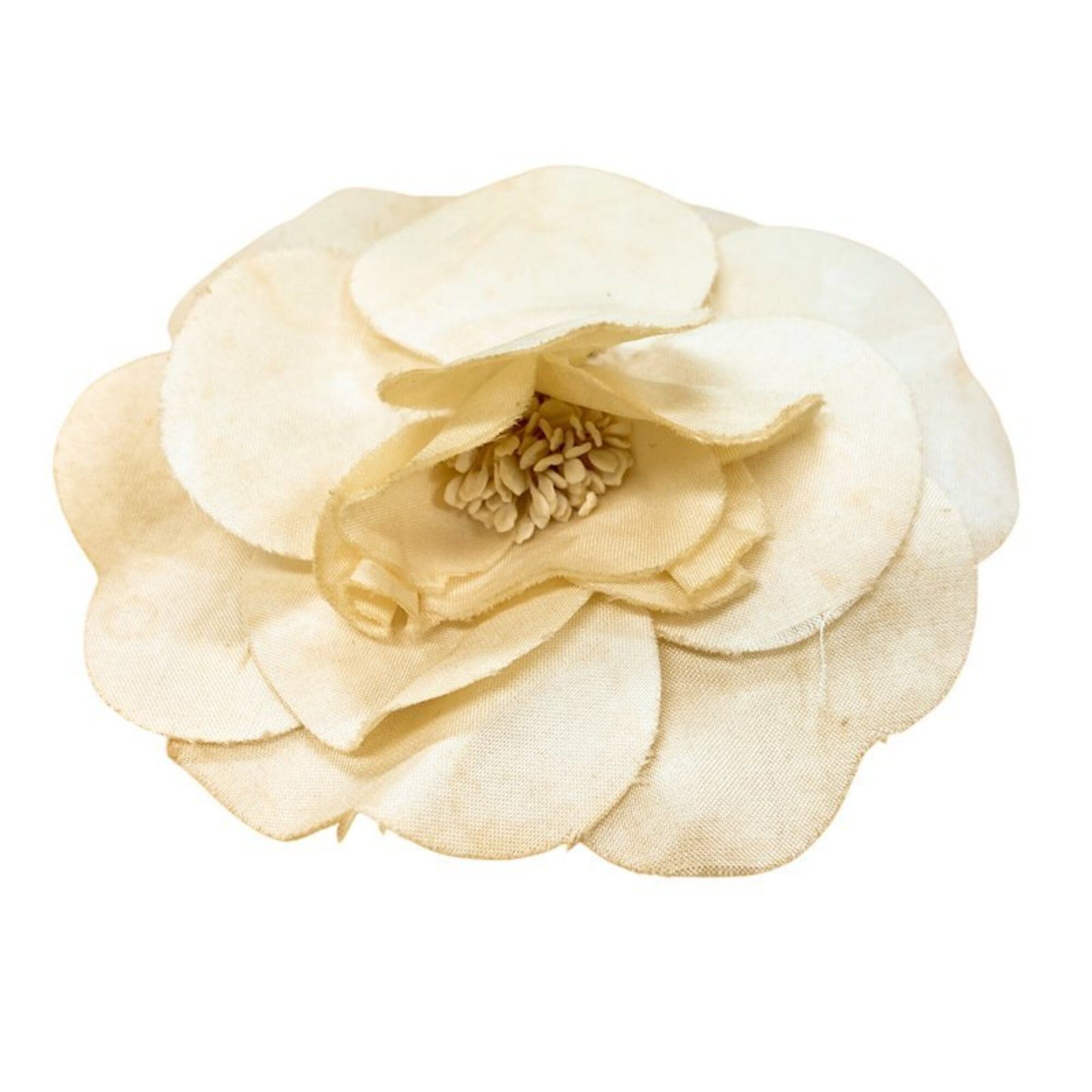 Chanel Chanel Camellia Brooch Corsage Fabric Flower Ivory Women's CHANEL Size ONE SIZE - 1 Thumbnail