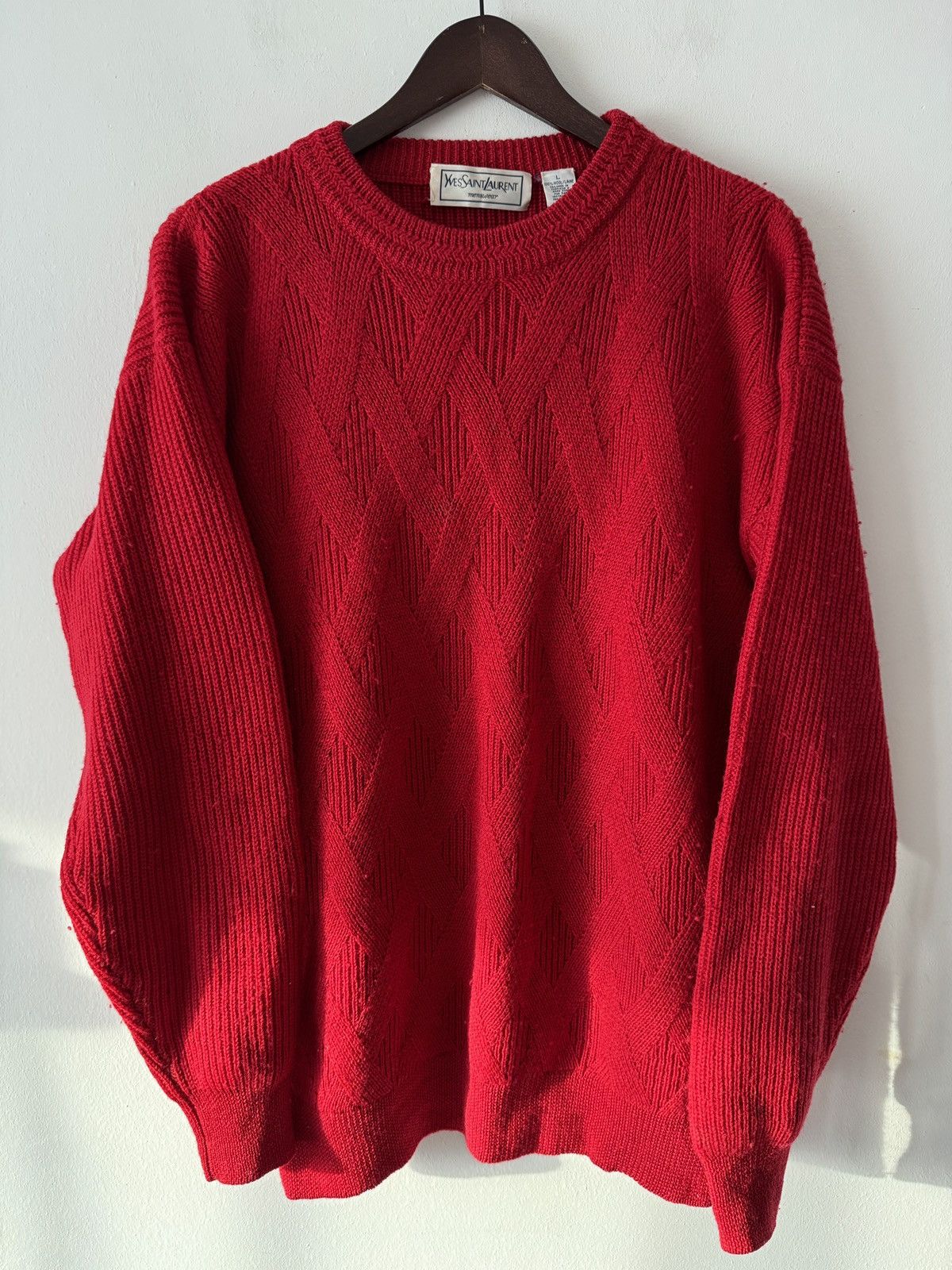 Vintage 🔥 Vintage Yves Saint Lauren Wool Sweater Size US L / EU 52-54 / 3 - 1 Thumbnail