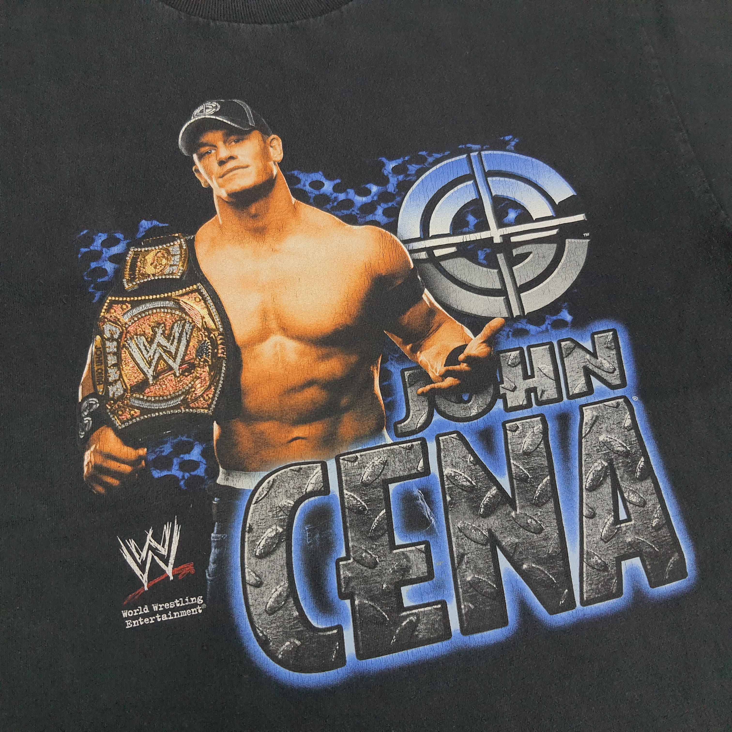 Vintage × WWE Vintage John Cena WWE American World Wrestler Tshirt Size US M / EU 48-50 / 2 - 2 Thumbnail