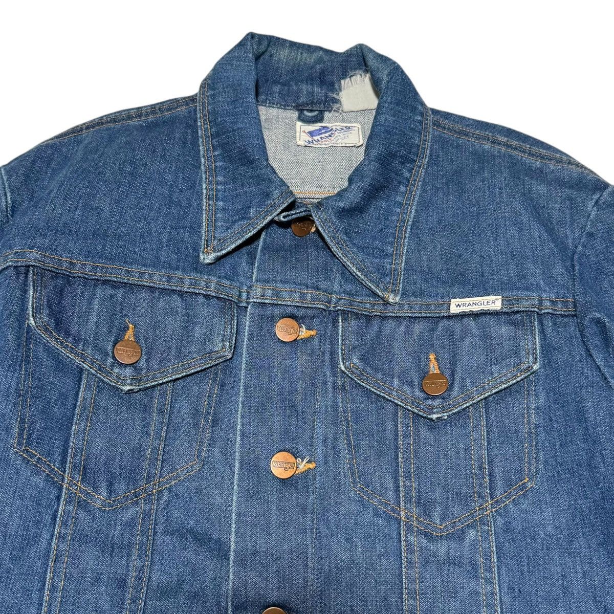 Vintage × Wrangler Vintage 1970s Wrangler Denim Trucker Jean Jacket Men’s Small Size US S / EU 44-46 / 1 - 2 Thumbnail