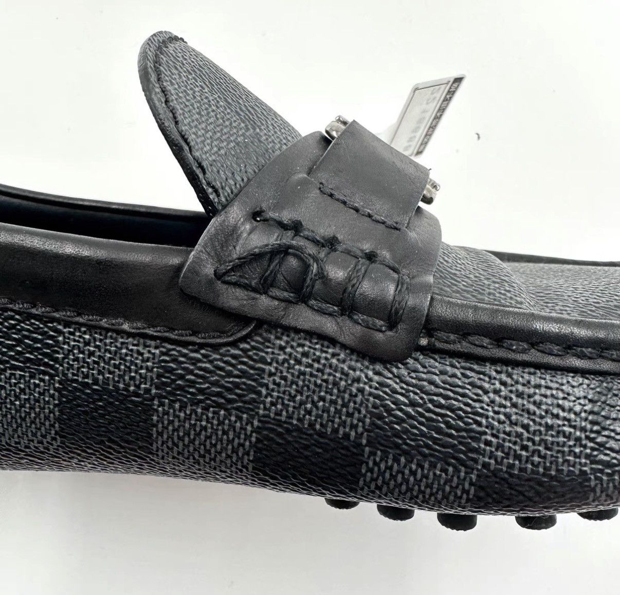 Louis Vuitton Louis Vuitton Black & Grey Damier Graphite Loafers K12 Size US 6.5 / EU 39-40 - 8 Thumbnail