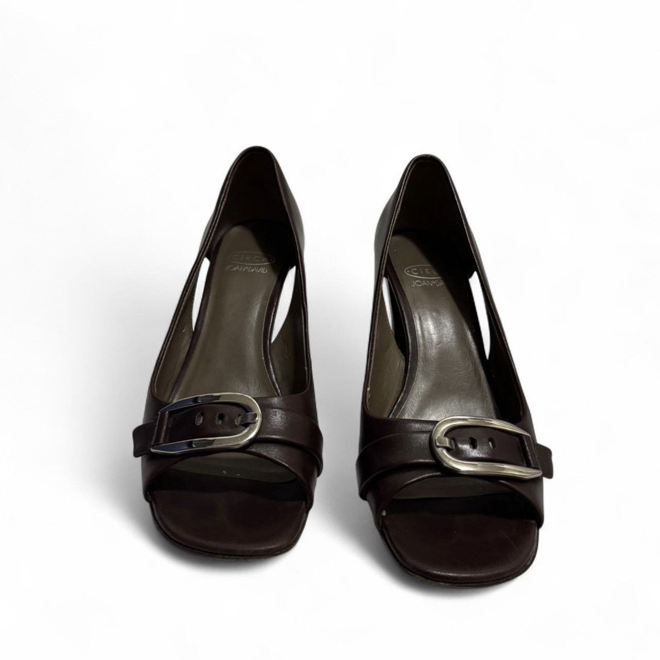 Other Womens Dark Brown Peep-Toe High Heels Office Siren Size 6 Size US 6 / IT 36 - 1 Thumbnail