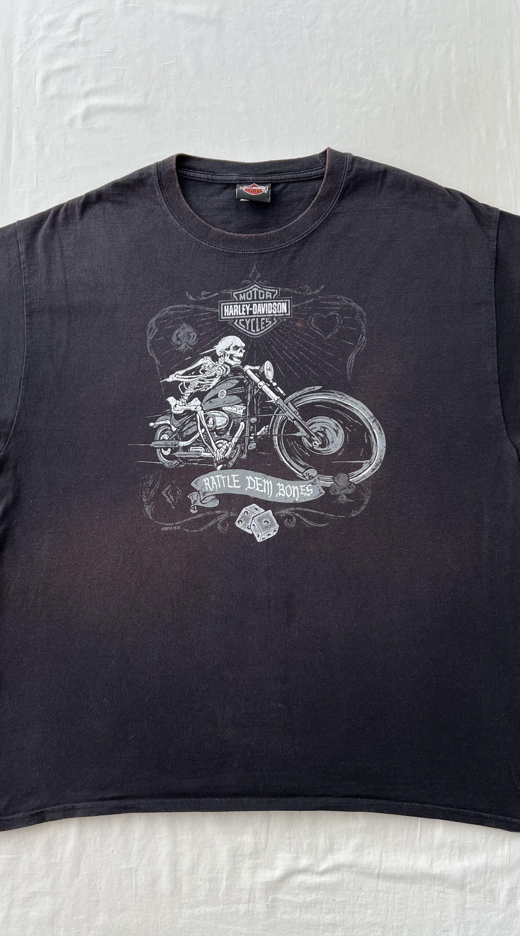 Harley Davidson Vintage 2015 Harley Davidson Motorcycle Snake Skull T-shirt Size US XL / EU 56 / 4 - 5 Thumbnail