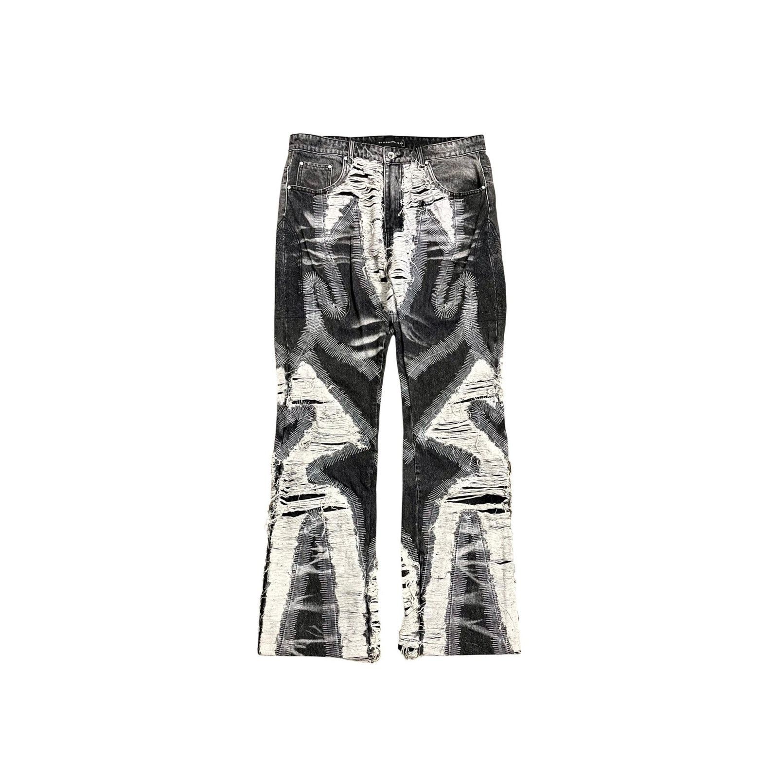 Who Decides War Who Decides War Distressed Black Wash Jeans Size US 36 / EU 52 - 1 Thumbnail