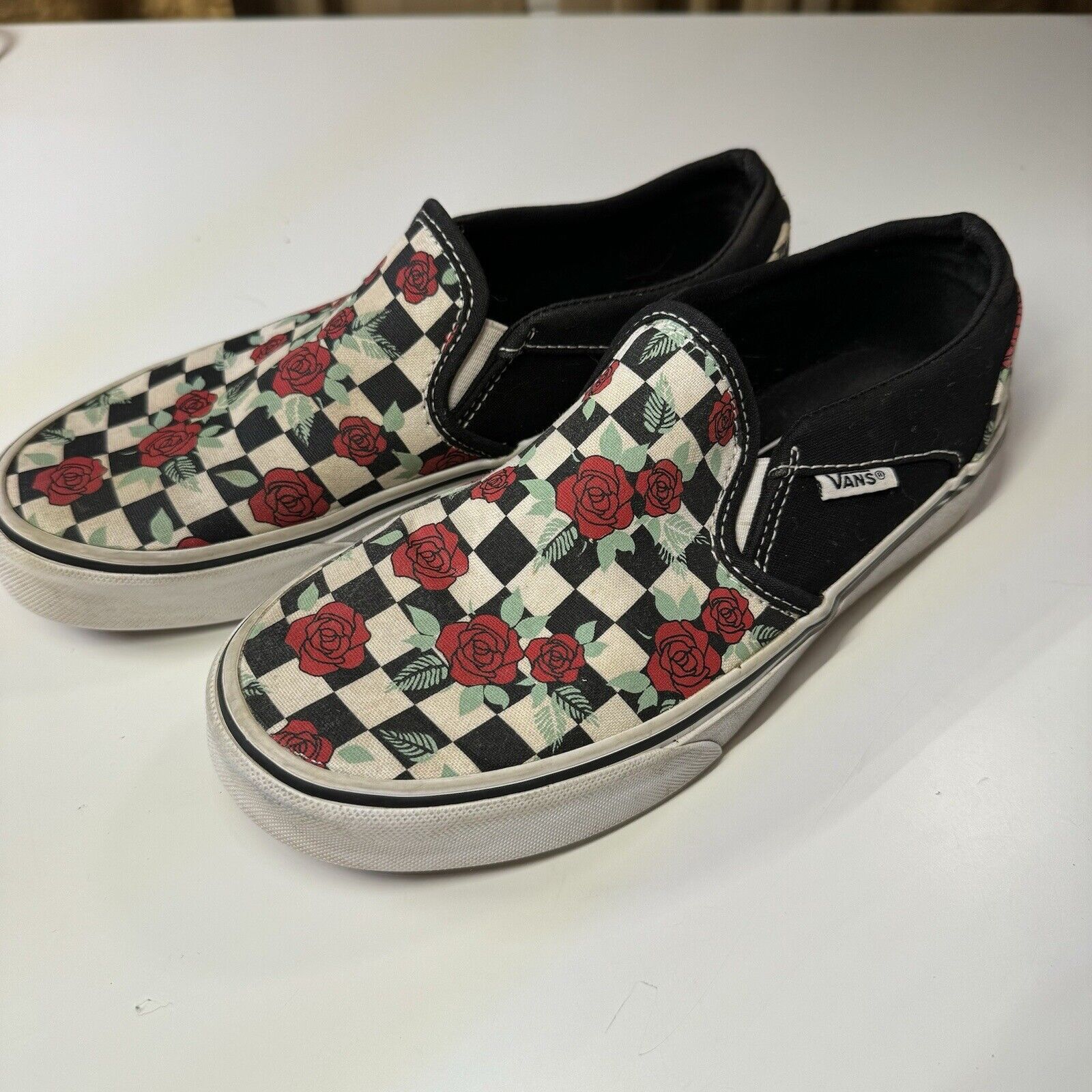 Vans Vans Slip-On Rose Checkerboard Canvas 6.5 Size US 6.5 / IT 36.5 - 4 Thumbnail