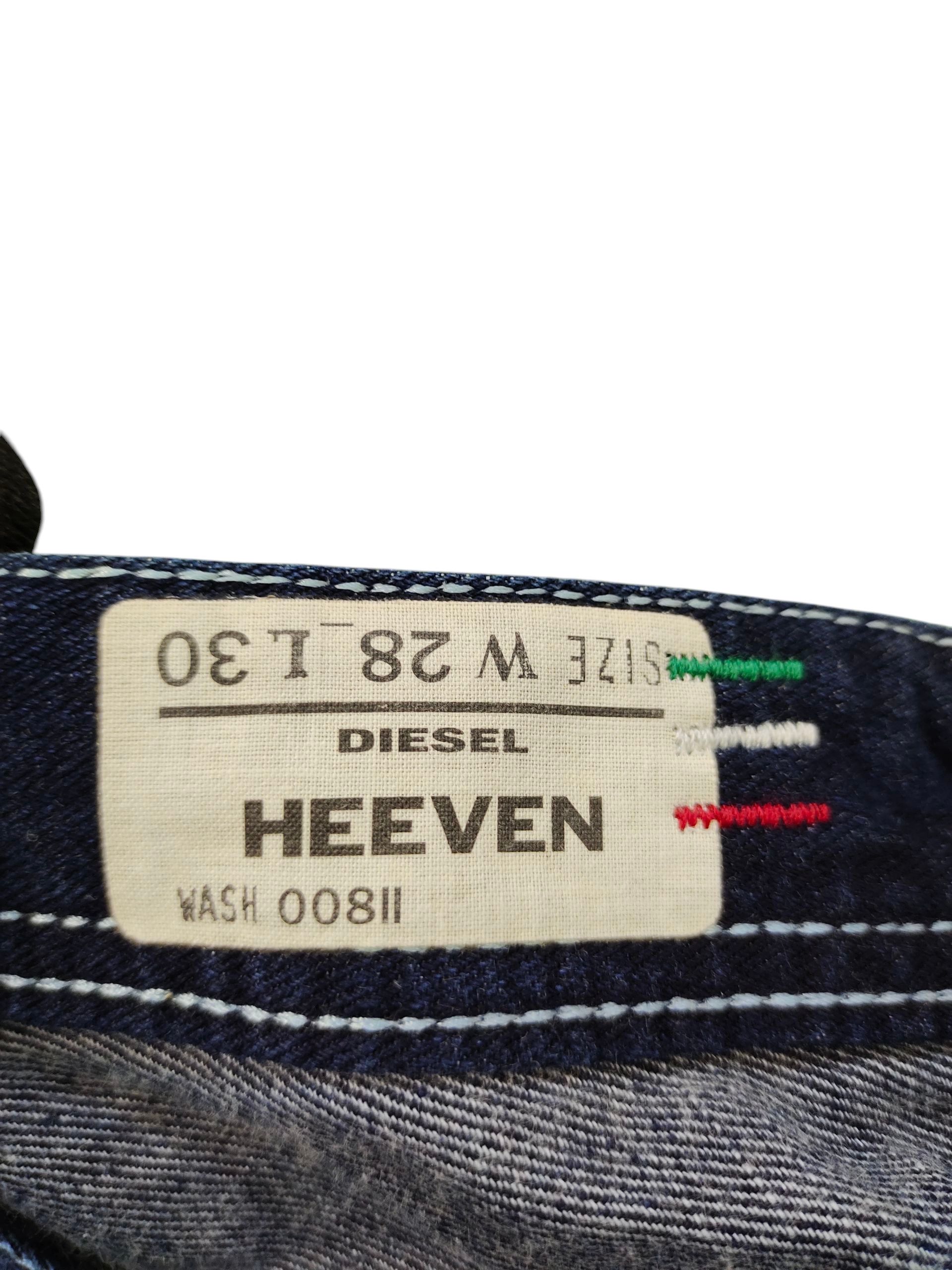 Diesel Vintage Y2k Diesel Heeven Clawmark Distress Faded Jeans Size US 29 - 10 Thumbnail