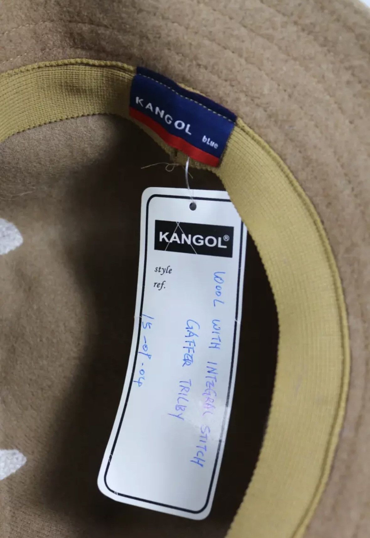 Kangol Kangol Logo Beige Wool Bucket Hat Size ONE SIZE - 6 Thumbnail