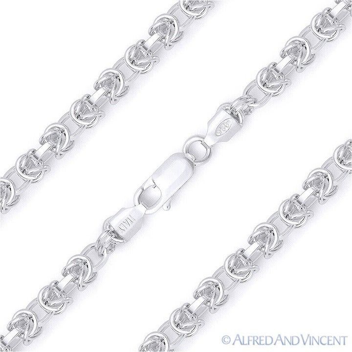 Other Byzantine Bali Link Chain Bracelet in .925 Sterling Silver Size ONE SIZE - 1 Thumbnail
