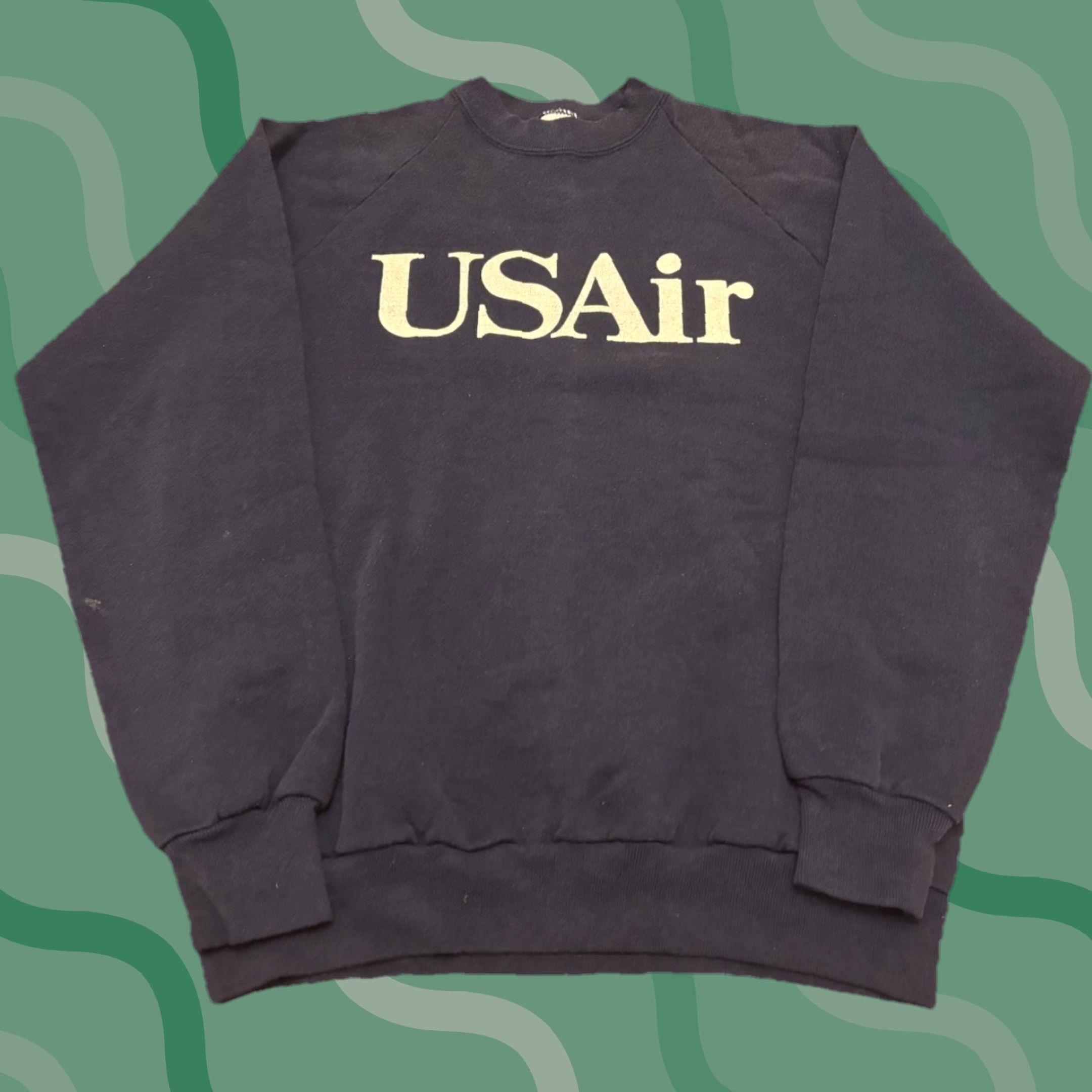 Jerzees VINTAGE Jerzees USAir Plane Airways Crewneck Sweatshirt L Blue 90s Airlines Mens Womens Unisex Adults Cotton Blend Fleece Logo Sweatshirt Pullover"} Size US L / EU 52-54 / 3 - 1 Thumbnail