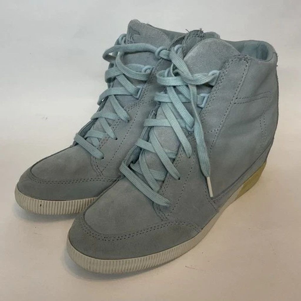 SOREL Sorel Out N About Blue Suede Lace Up Wedge Booties Women 10 Size US 10 / IT 40 - 9 Thumbnail
