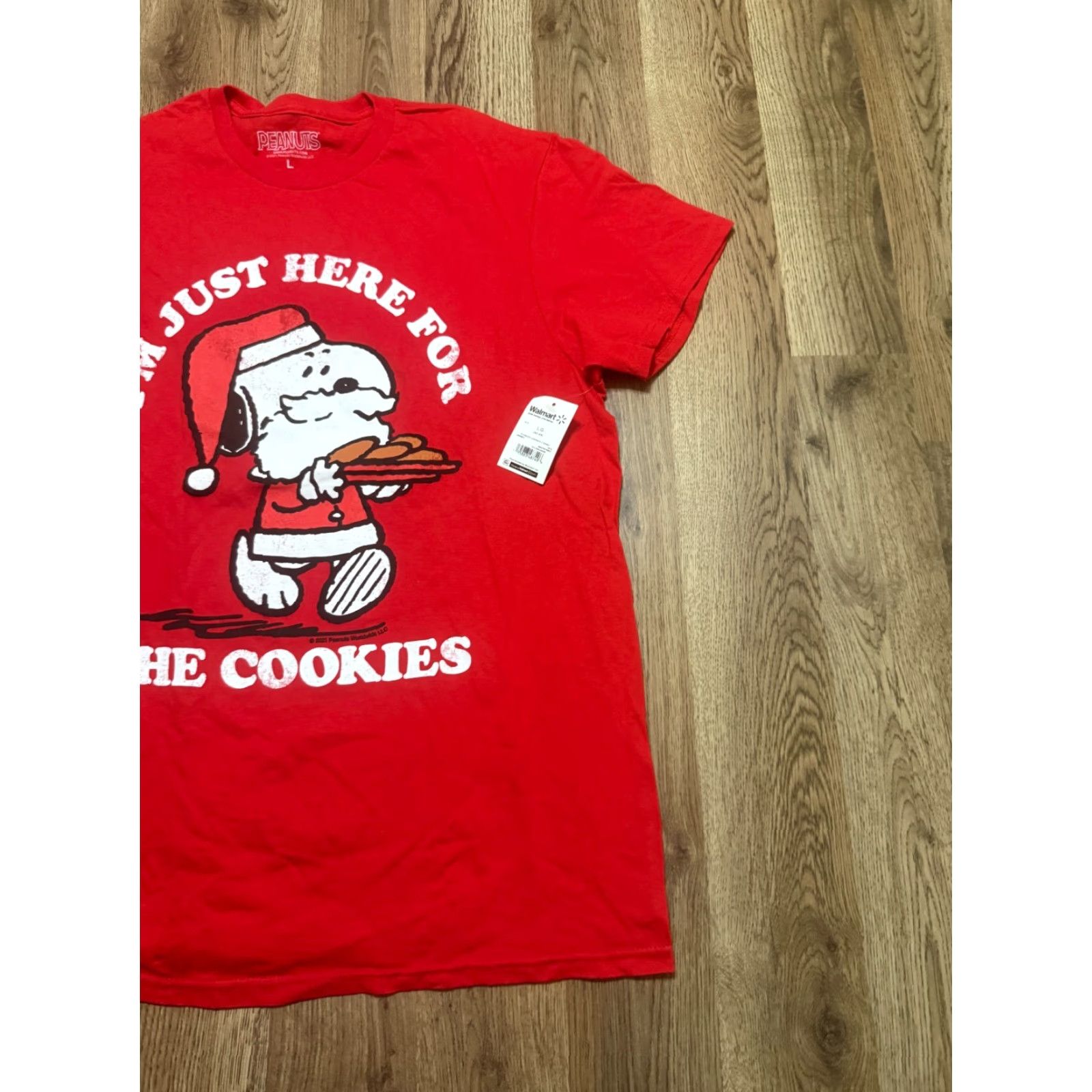 Peanuts Peanuts Shirt Mens Large Red I'm Just here for the Cookies Snoopy T-Shirt Size US L / EU 52-54 / 3 - 4 Thumbnail