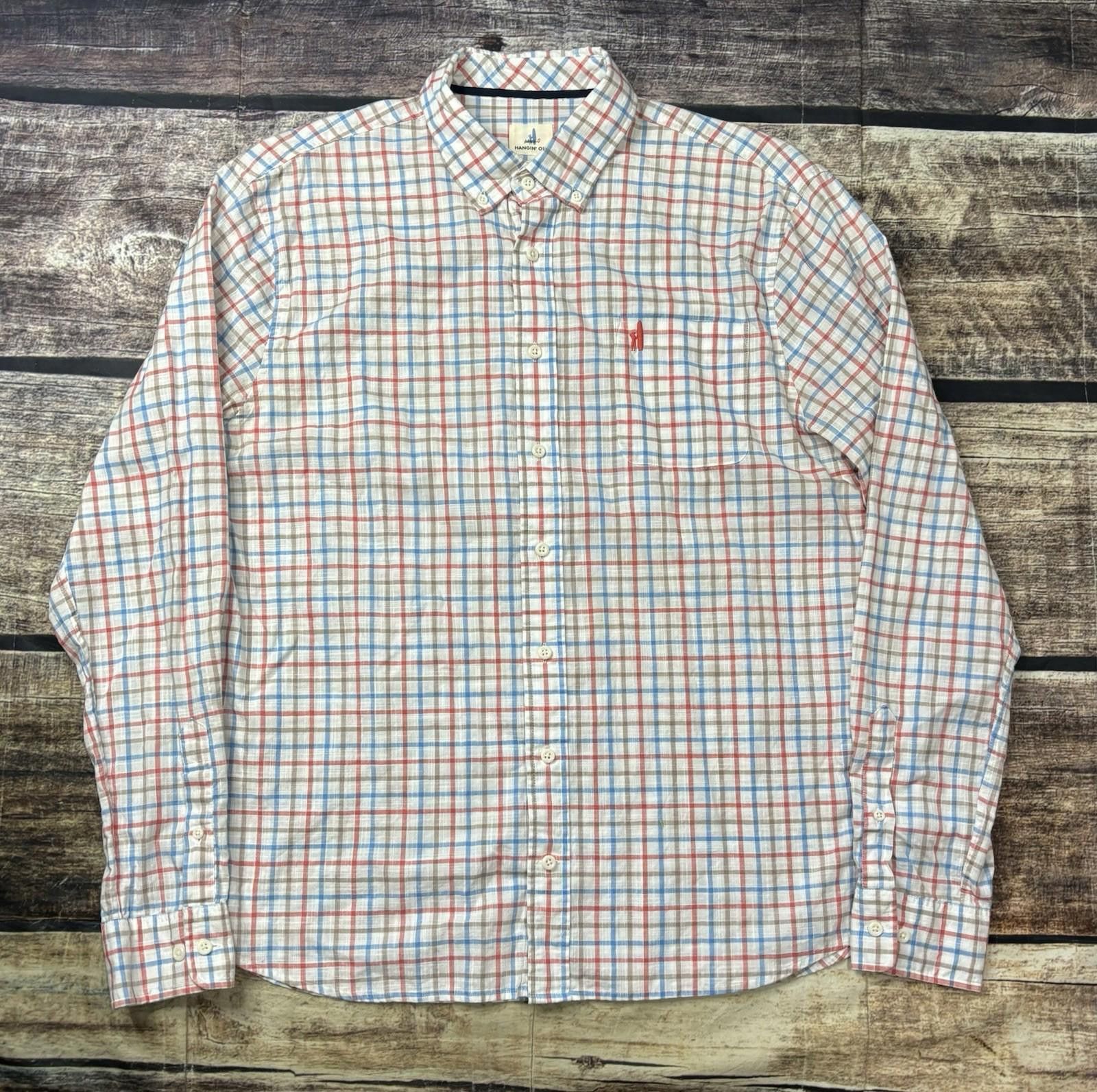 johnnie-O Johnnie O Shirt Mens Large Hangin' Out Check Button Down Size US L / EU 52-54 / 3 - 1 Thumbnail
