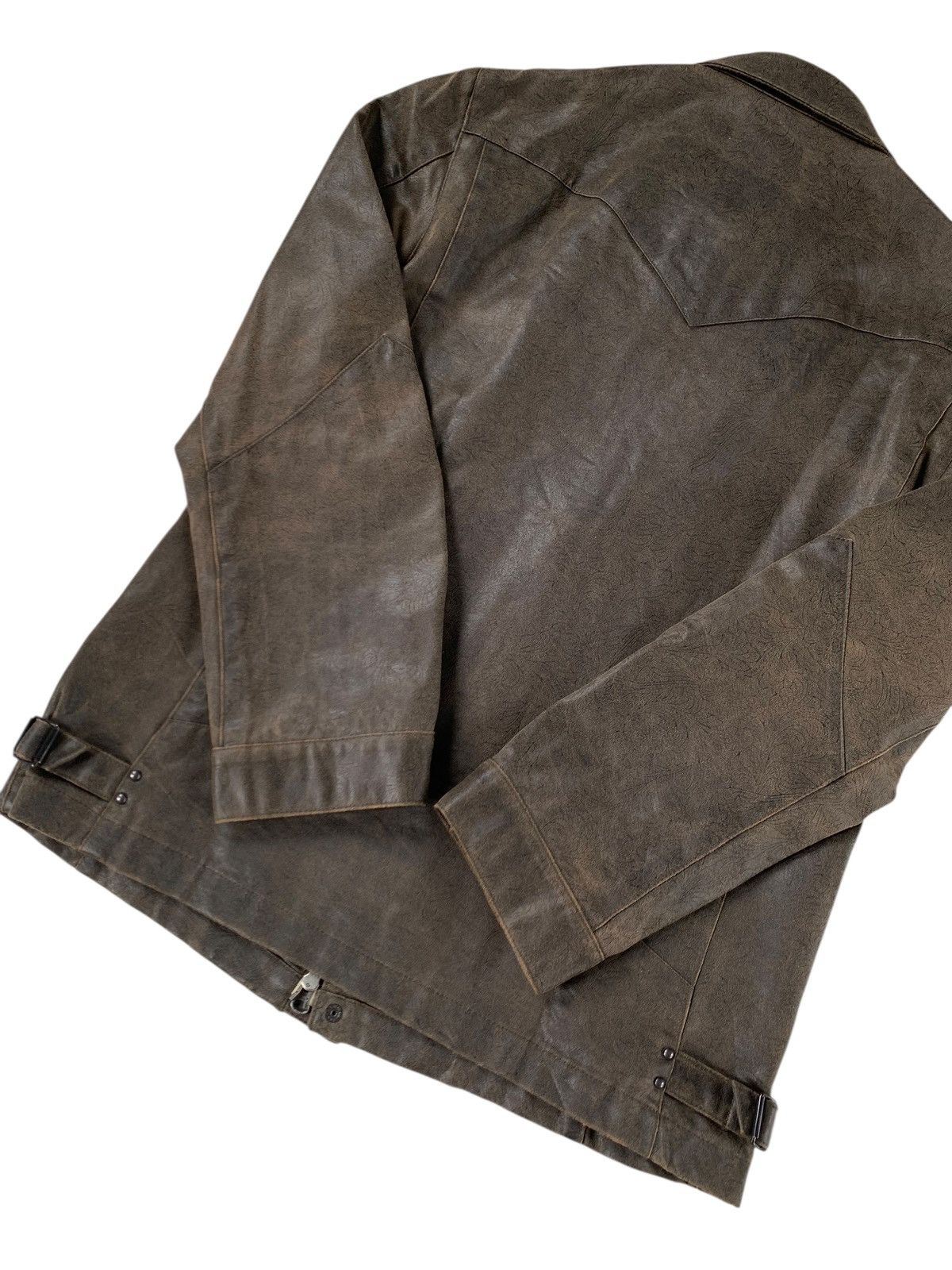 Tornado Mart 2000s Nicole club for men faux leather floral embosed Size US M / EU 48-50 / 2 - 6 Thumbnail