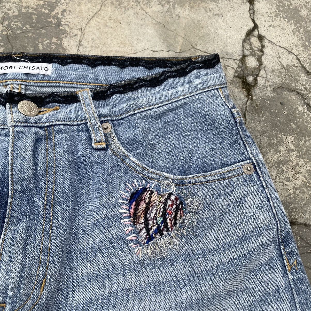 Issey Miyake TSUMORI CHISATO Heart Patch Jeans Size 28" / US 6 / IT 42 - 4 Thumbnail