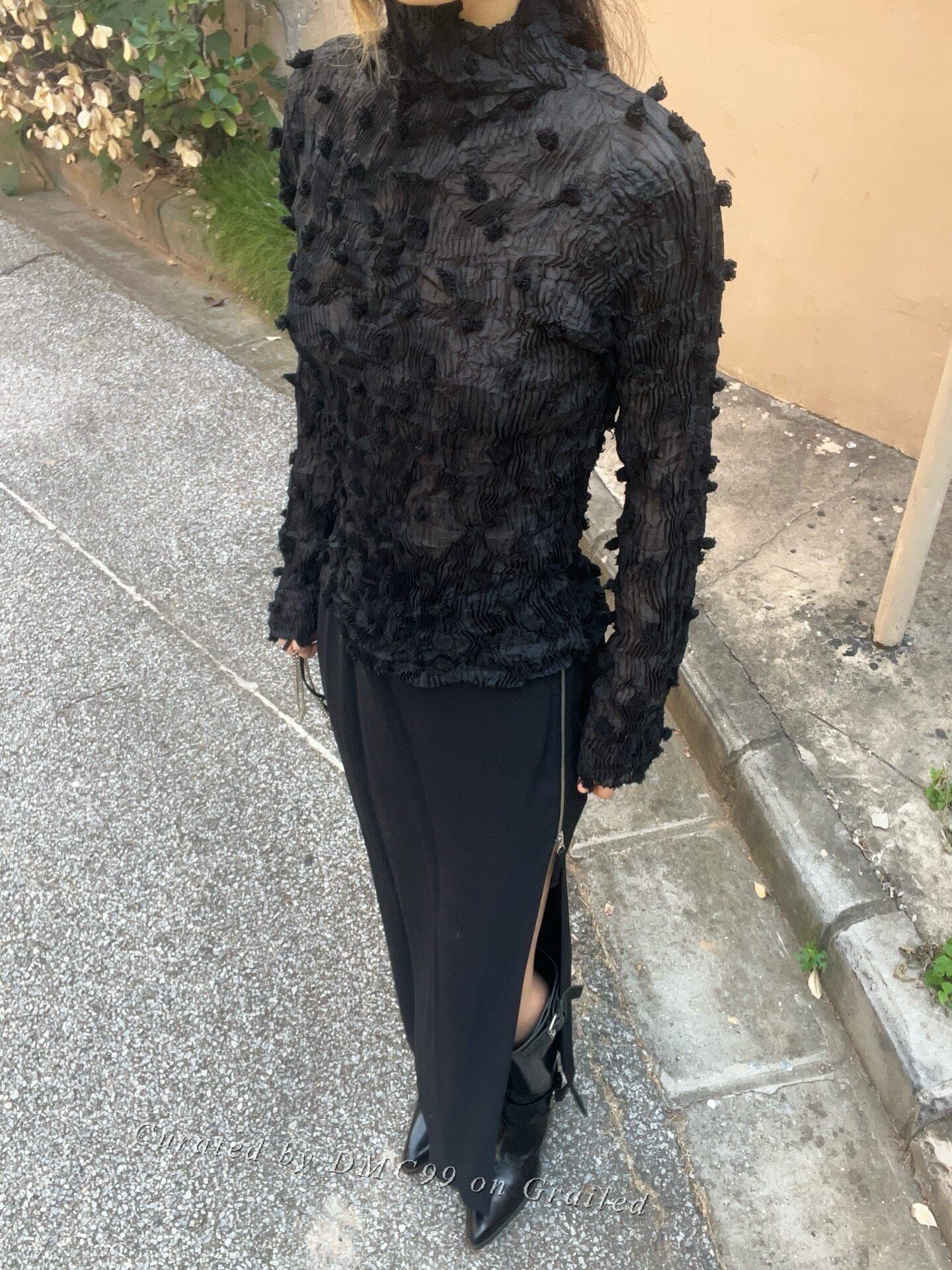 Issey Miyake Black Tulip Willow Pattern Top | Grailed
