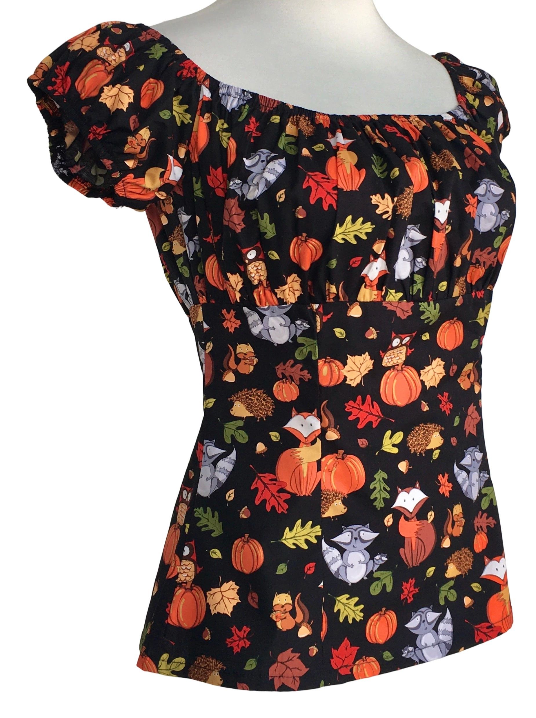 Other Women tops,off shoulder, pumpkin&fox print Size S / US 4 / IT 40 - 2 Thumbnail