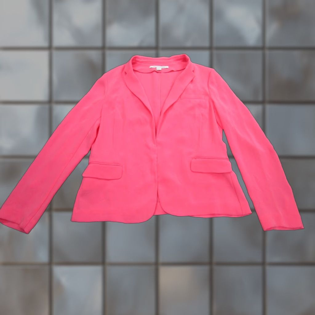 Diane von Furstenberg Diane von Furstenberg Blazer Womens 14 Pink Single Breasted Career Jacket DVF Size XL / US 12-14 / IT 48-50 - 1 Thumbnail