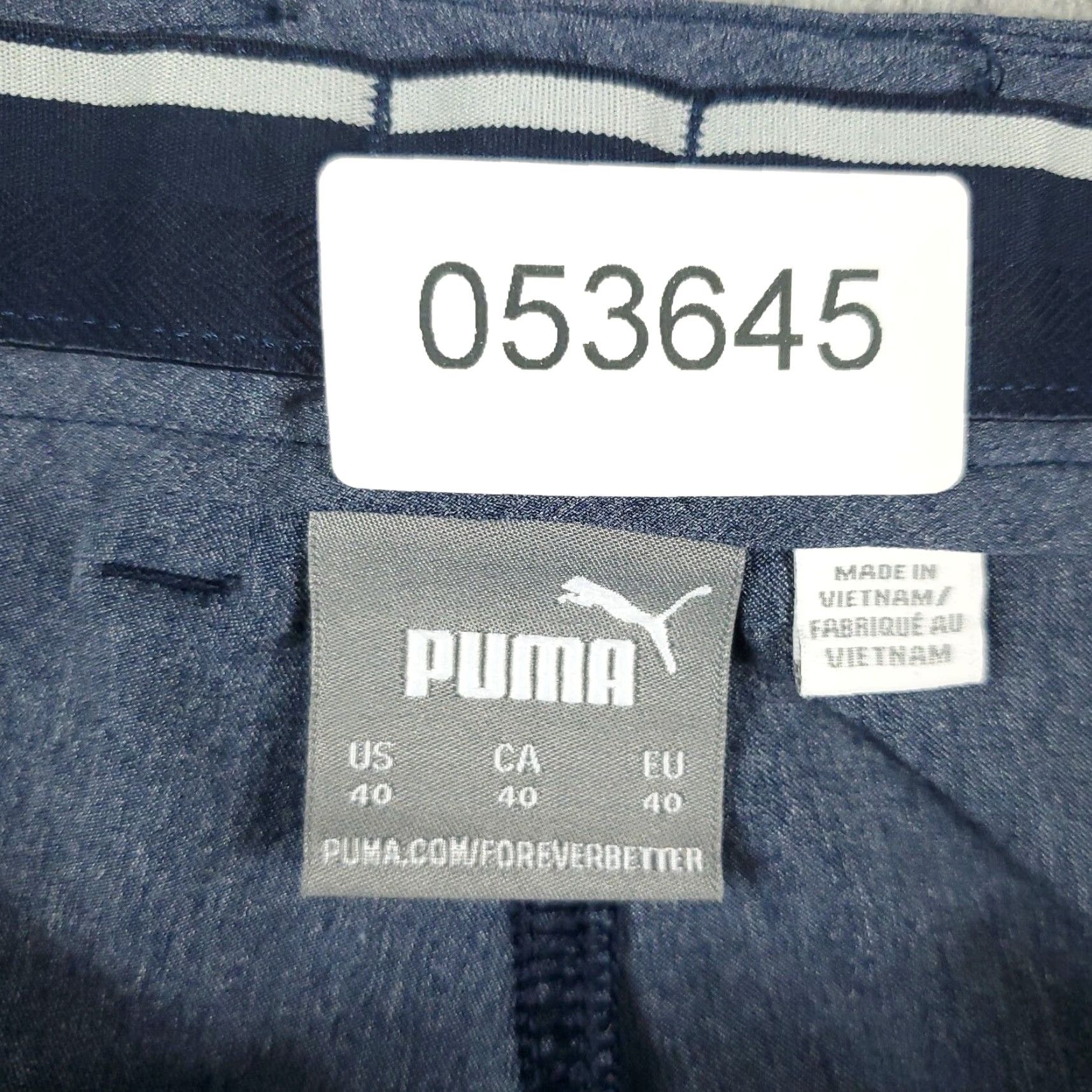 Puma Puma Shorts Mens 40 Blue Golf Casual Flat Front Chino Pants - Regular Fit, Logo, Zip, Polyester, 4 Pockets - Classic Sportswear, Men, 40 Size US 40 / EU 56 - 8 Thumbnail