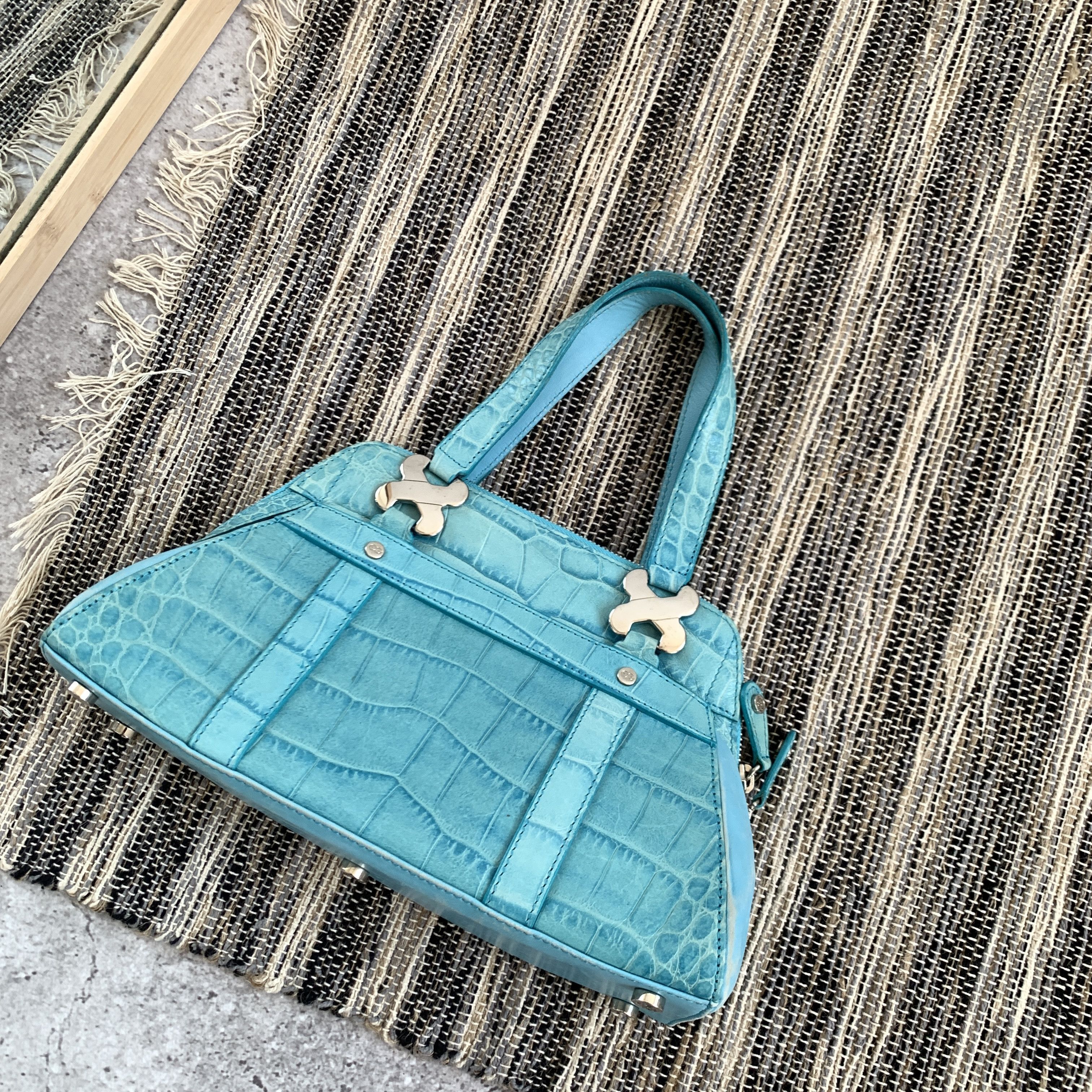 Escada Vintage Escada 90s Rare Women's Blue Handle Bag Size ONE SIZE - 5 Thumbnail