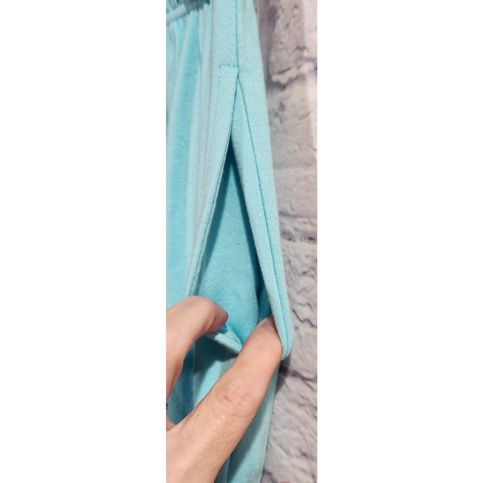 Other Woman Within Teal Blue Elastic Waist Sweatpants 1X Plus Size 32" / US 10 / IT 46 - 2 Thumbnail