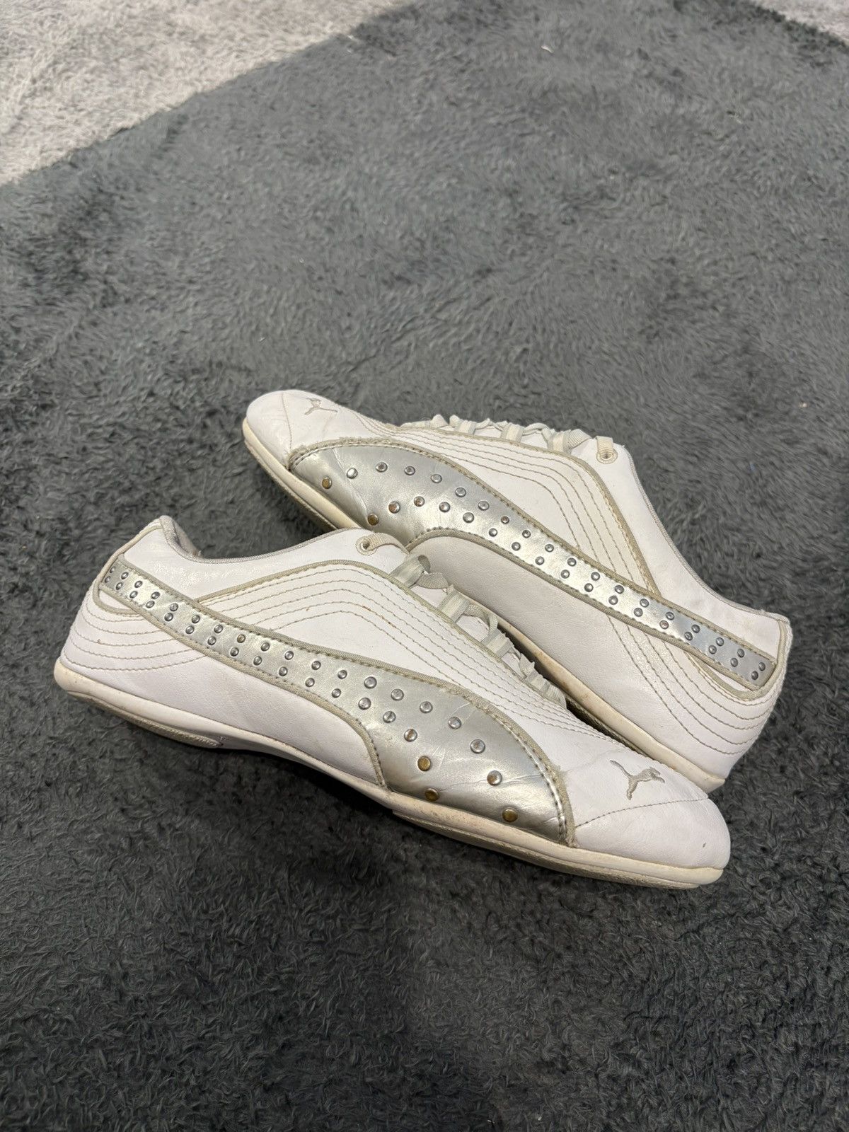 Jil Sander × Puma RARE Vintage Puma Speedcat Y2K Studded Logo Shoes Size US 9 / IT 39 - 1 Thumbnail