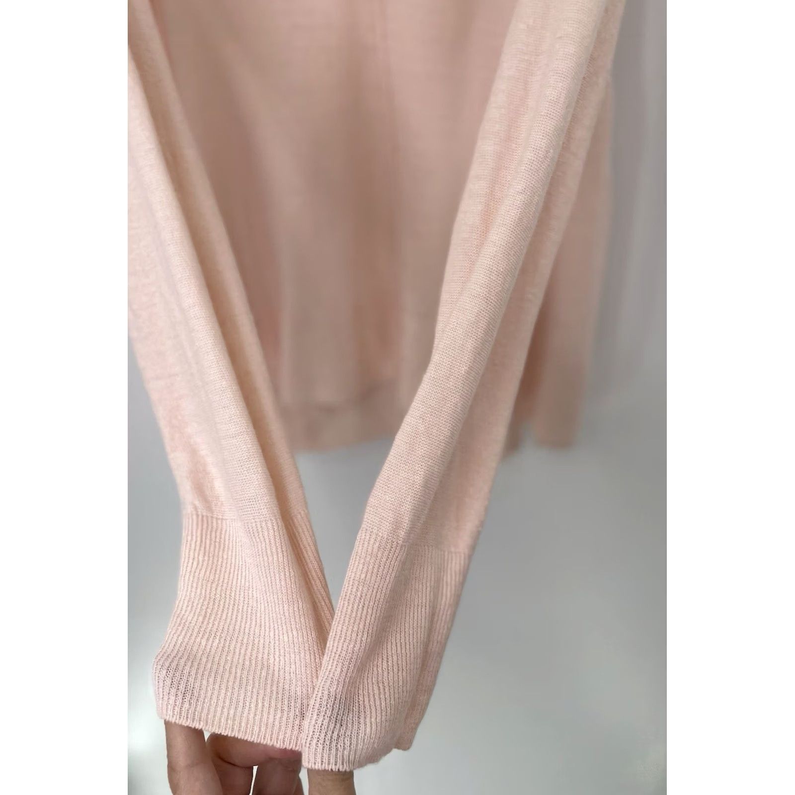 Pinko Magaschoni Shirt M Light Pink 100% Linen Long Sleeve Breathable Flaw Size M / US 6-8 / IT 42-44 - 7 Thumbnail