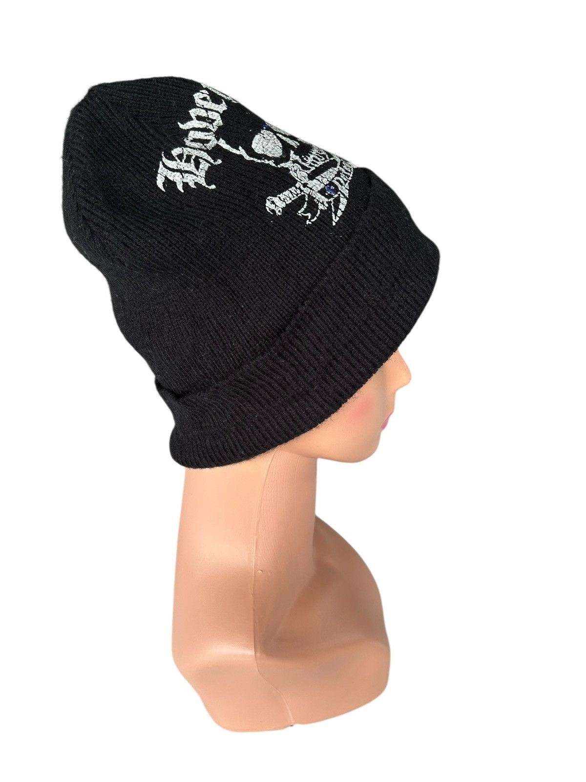14th Addiction × If Six Was Nine × Le Grande Bleu (L.G.B.) Hovering Skull Japanese Punk Bondage Beanie Hats Size ONE SIZE - 3 Thumbnail