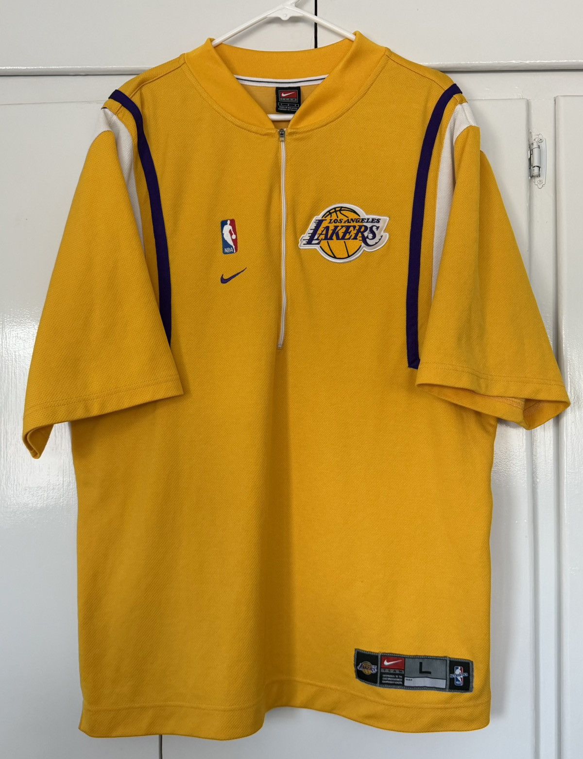 Nike NIKE TEAM LOS ANGELES LAKERS WARM UP JERSEY SHIRT VINTAGE LA Size US L / EU 52-54 / 3 - 1 Thumbnail