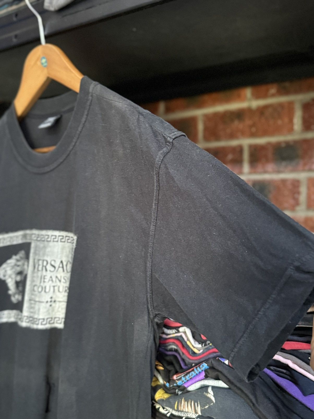 Versace Jeans Couture Thrashed Vintage 90s Versace Jeans Couture Sun Faded Italy T Size US L / EU 52-54 / 3 - 5 Thumbnail