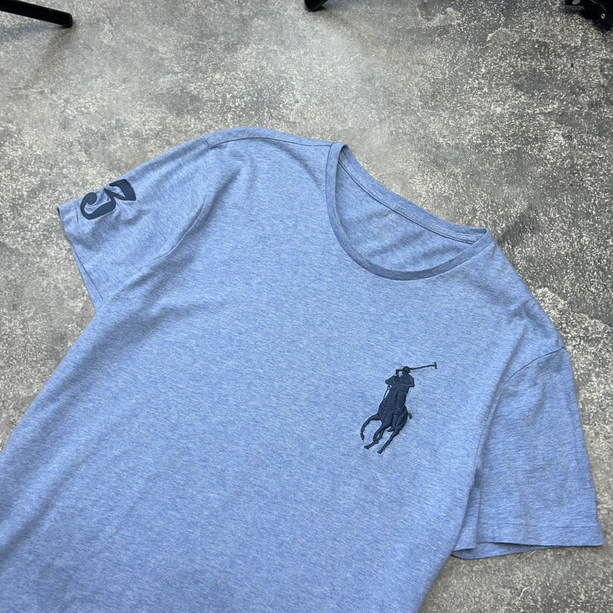 Polo Ralph Lauren Mens Polo Ralph Lauren Big Pony blue 3 logo y2k tee Size US L / EU 52-54 / 3 - 2 Thumbnail