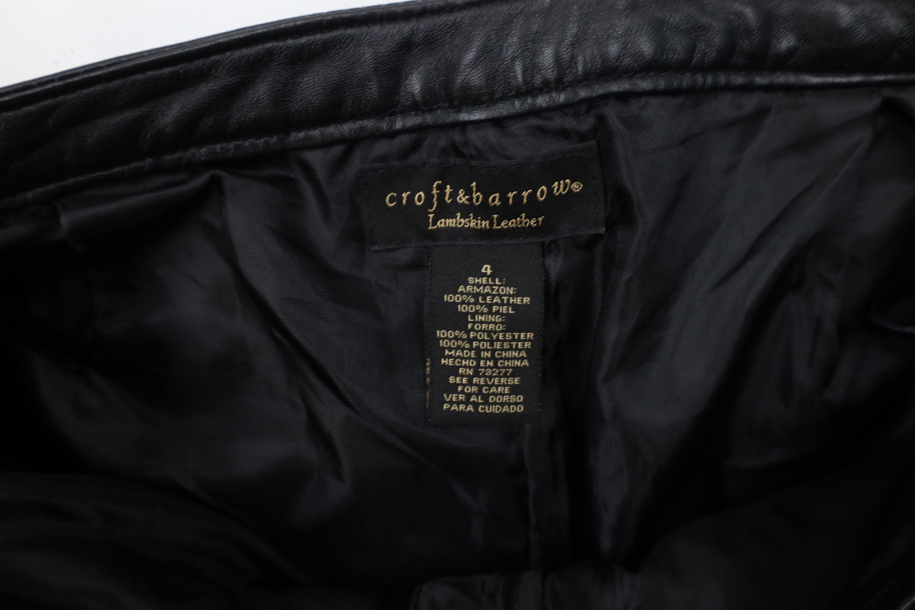 Vintage Vintage 90s Streetwear Soft Lambskin Leather Pants Black Size 27" / US 4 / IT 40 - 9 Thumbnail