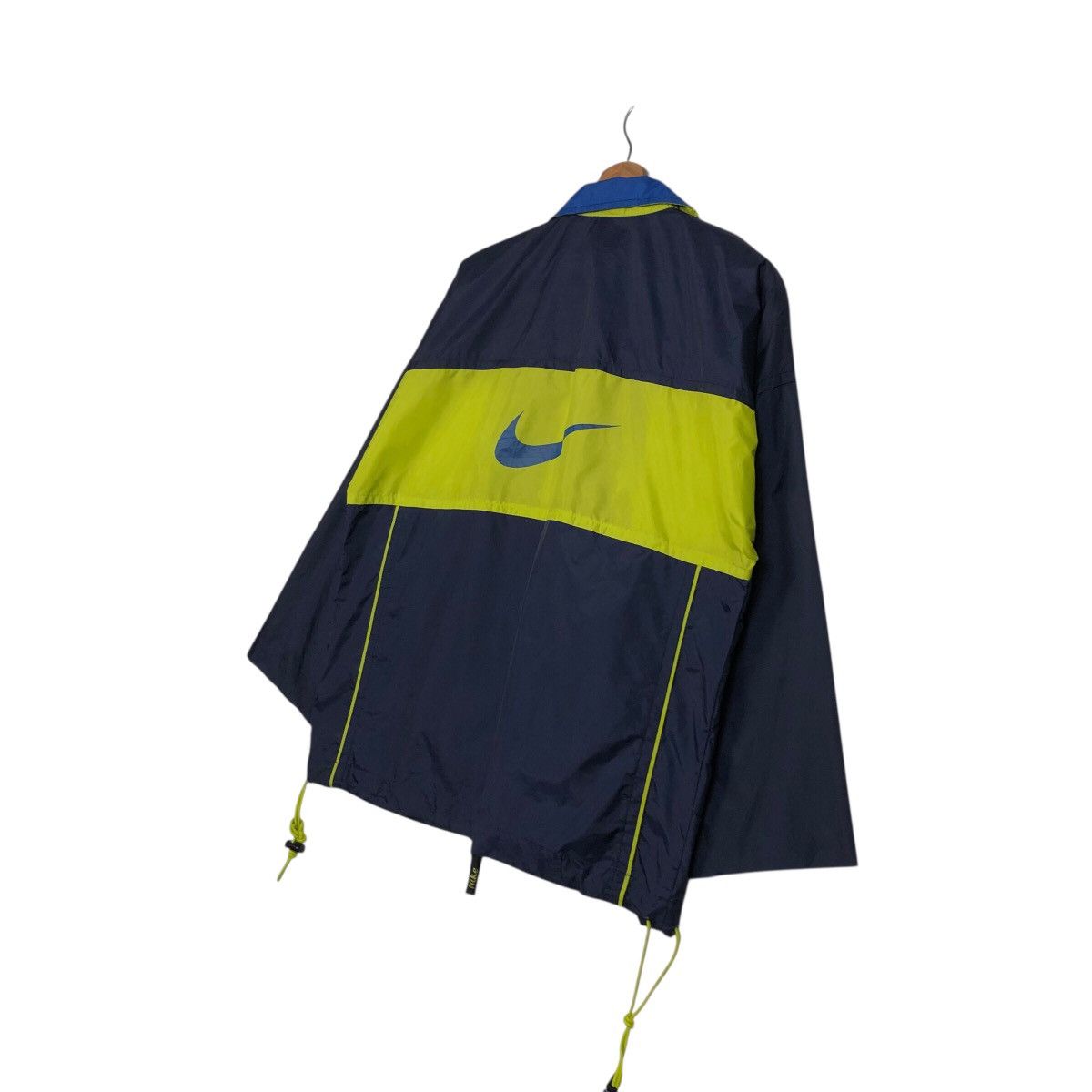 Nike Vintage Nike Swoosh Windbreaker — Electric Yellow Panel Size US M / EU 48-50 / 2 - 11 Thumbnail