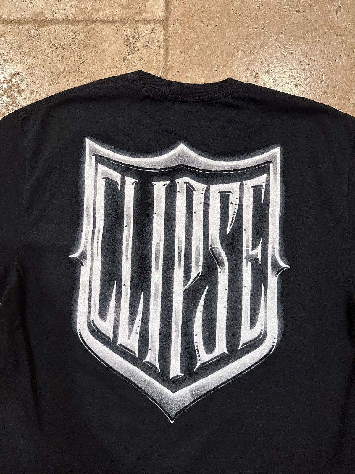 Pusha T Clipse Double Chain “Let God Sort Em Out” Logo Tour Black T Size US L / EU 52-54 / 3 - 9 Thumbnail