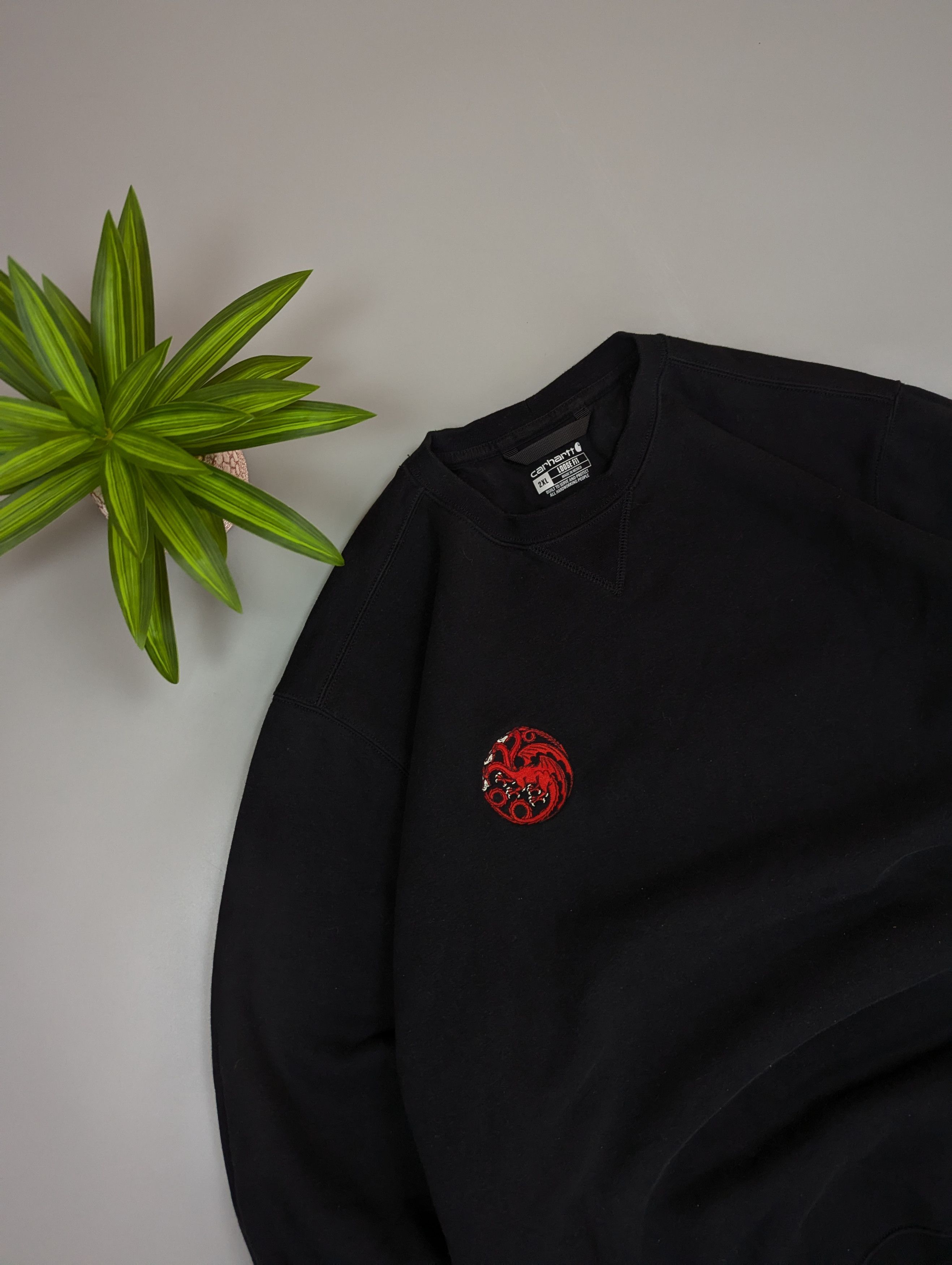 Carhartt Wip Carhartt WIP Loose Fit Dragon Embroidery Workwear Sweatshirt Size US XXL / EU 58 / 5 - 5 Thumbnail