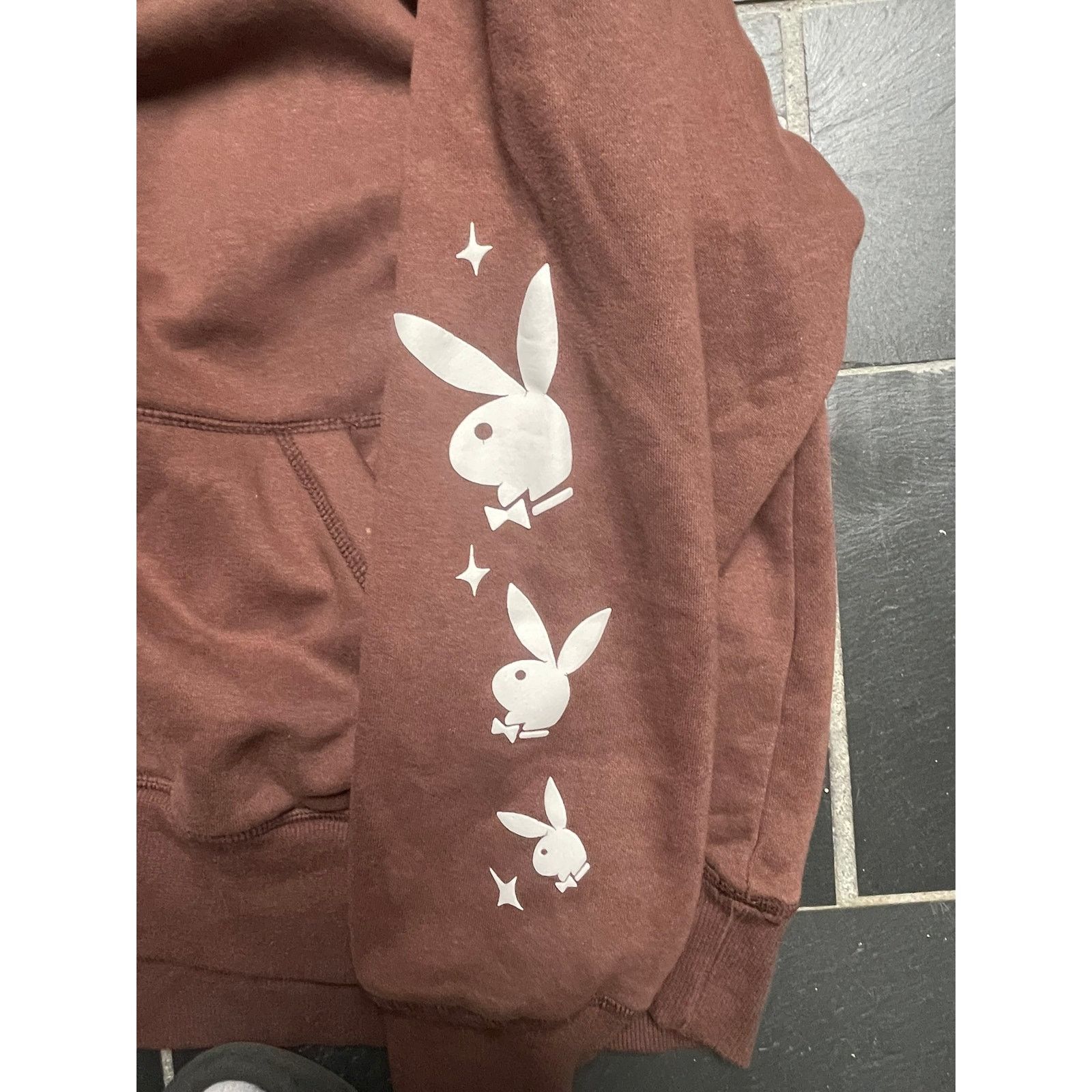 Playboy Playboy x Pacsun Mocha Brown Puff Print Hoodie Size M / US 6-8 / IT 42-44 - 3 Thumbnail