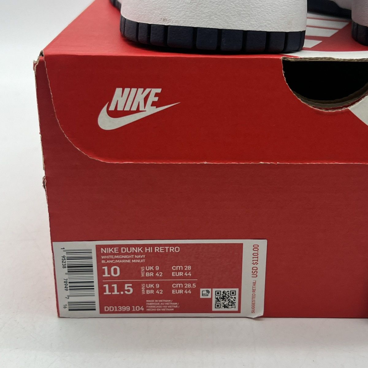 Nike Dunk high midnight navy Size US 10 / EU 43 - 6 Thumbnail