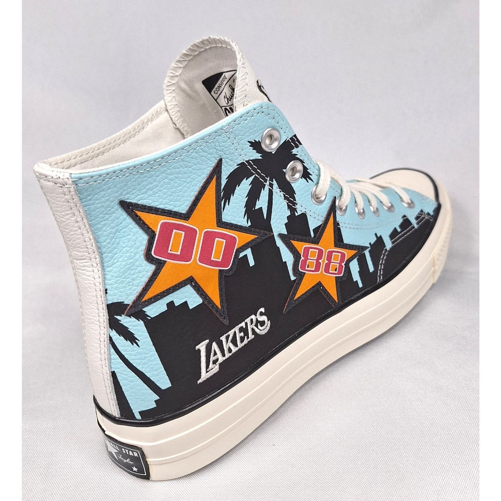 Converse Chinatown CONVERSE Lakers Poolside Hi-Top Leather Sneakers Size US 10.5 / EU 43-44 - 5 Thumbnail