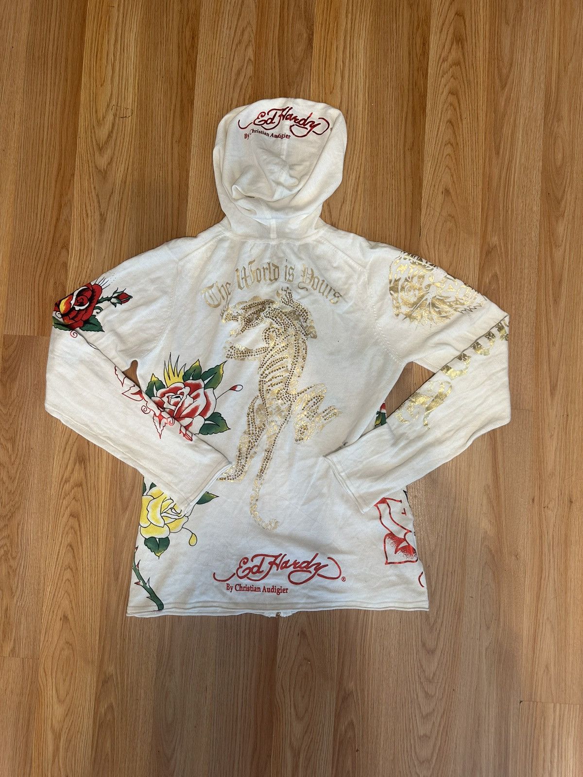 Ed Hardy × Vintage Christian Audigier Women’s Ed hardy Sweater size Large Rare Size XL / US 12-14 / IT 48-50 - 2 Thumbnail