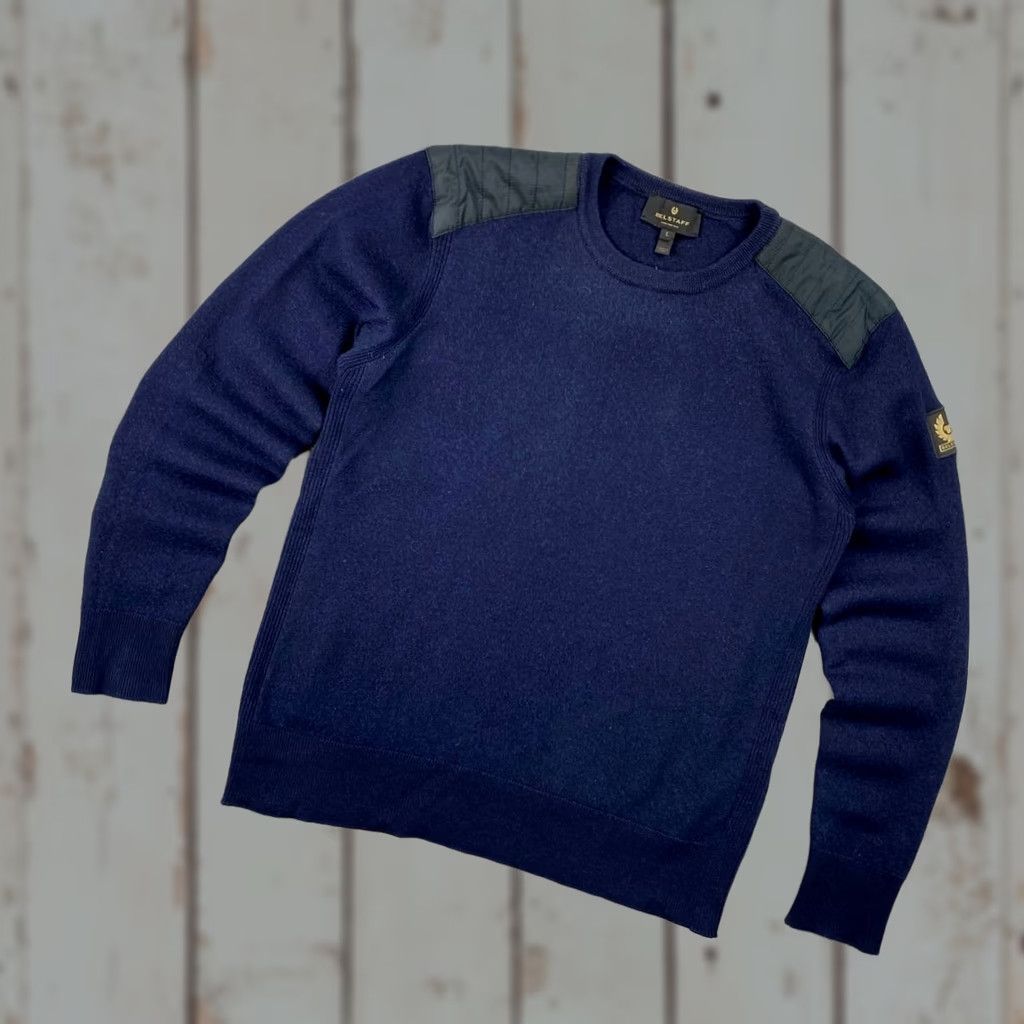 Belstaff Belstaff Sweater Wool Knit Pullover Men Size L Blue Size US L / EU 52-54 / 3 - 1 Thumbnail
