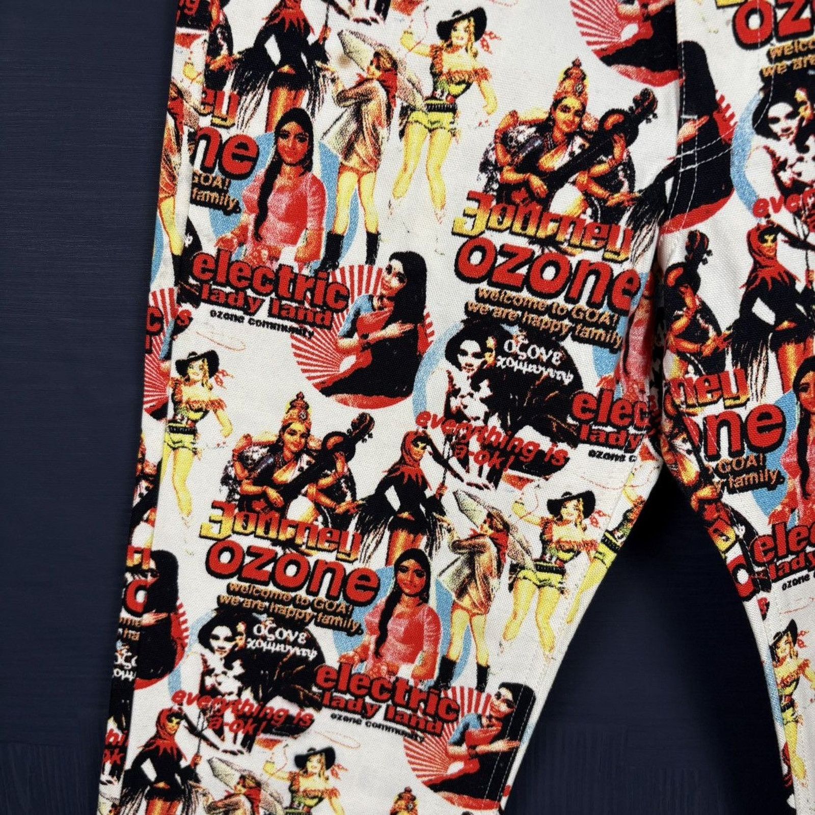 Harley Davidson × Japanese Brand × Vintage ‘90s🇯🇵OZONE COMMUNITY ELECTRIC LADY LAND DENIM Size US 30 / EU 46 - 3 Thumbnail